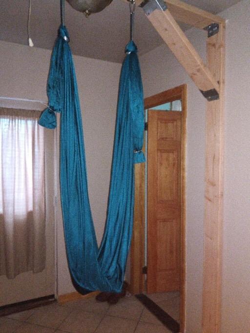 Aerial Yoga Hammock Swing, 4.5 Yards, Aerial Silks with Hardware customer photo 1