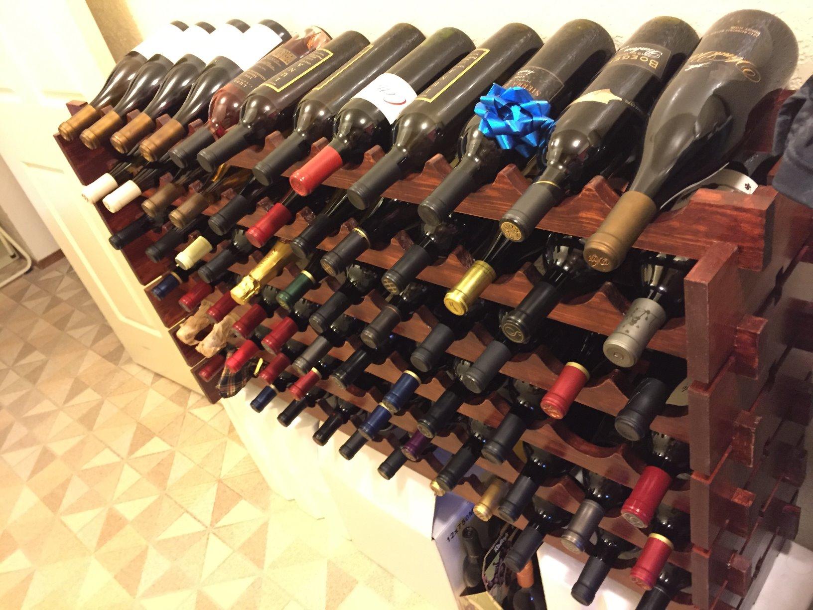 96 Bottles Stackable Modular Wine Rack, 8-Tier Wooden Wine Storage Rack Freestanding Wine Holder Display Shelves, Wobble-Free Shelves, Solid Wood customer photo 2