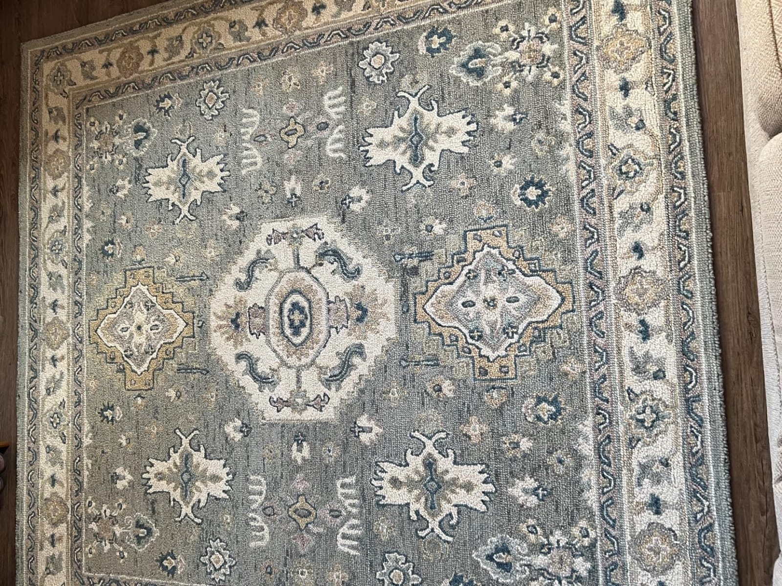 SAFAVIEH Area Rug 8x10 - Aspen Collection - Large - Moss & Ivory, Handmade Wool, Traditional Design, Ideal for Living Room, Bedroom, Office, Dining Space (APN601W) customer photo 2