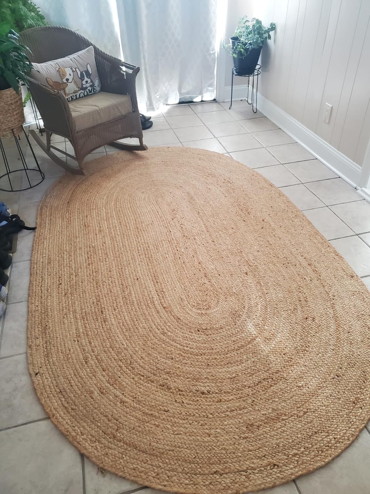 SAFAVIEH Area Rug 6x9 - Cape Cod Collection - Natural Brown, Handmade Braided Flat Weave Jute (CAP252A) customer photo 2