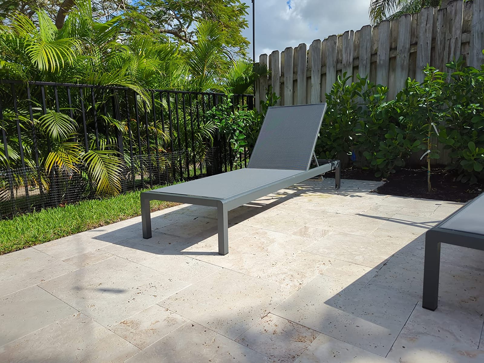 Christopher Knight Home Cape Coral Outdoor Aluminum Chaise Lounges with Mesh Seat, 2-Pcs Set, Grey / Dark Grey customer photo 1