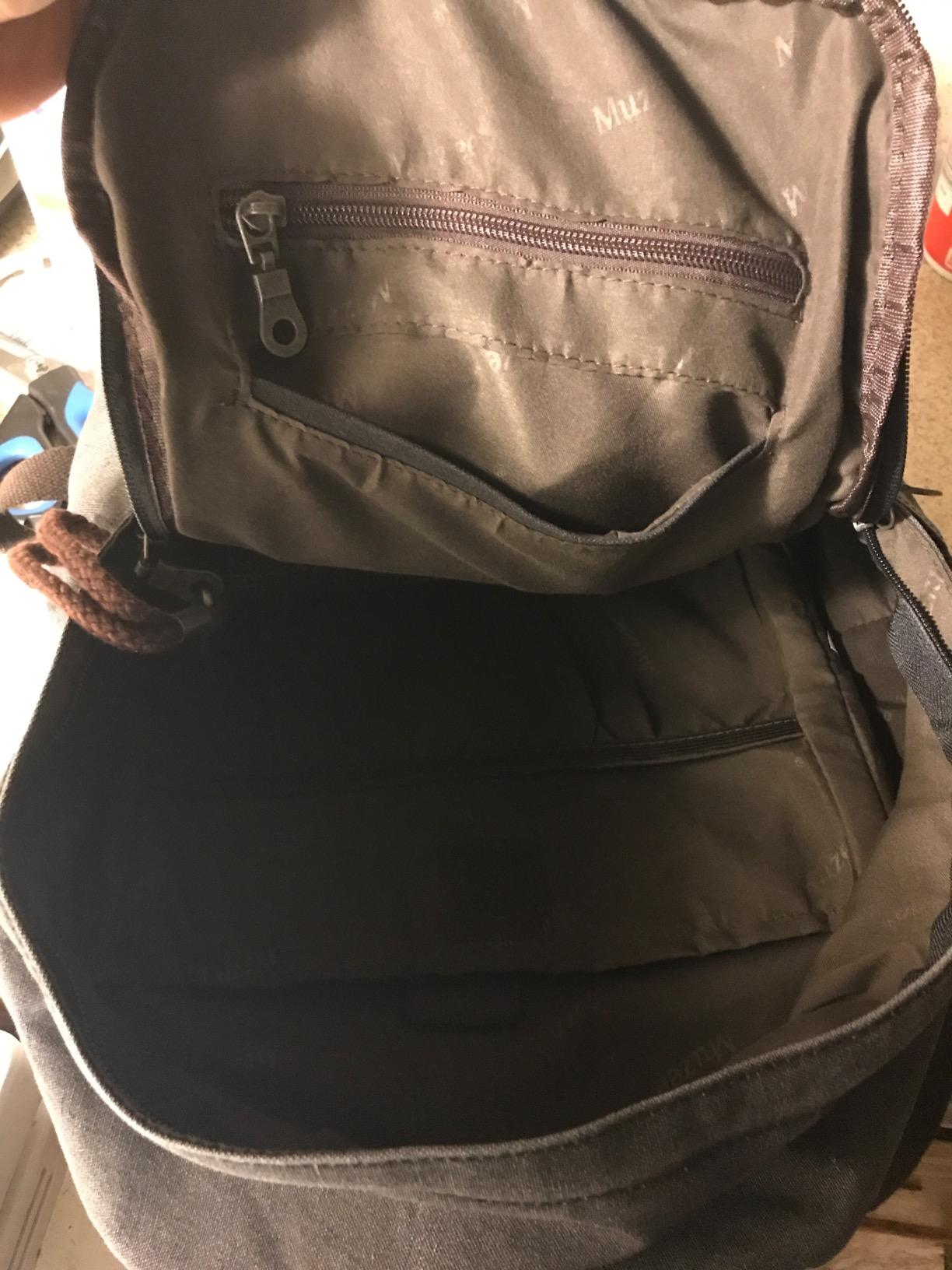 Muzee Canvas Backpack for Men and Women with 15.6 inch Laptop Compartment customer photo 2
