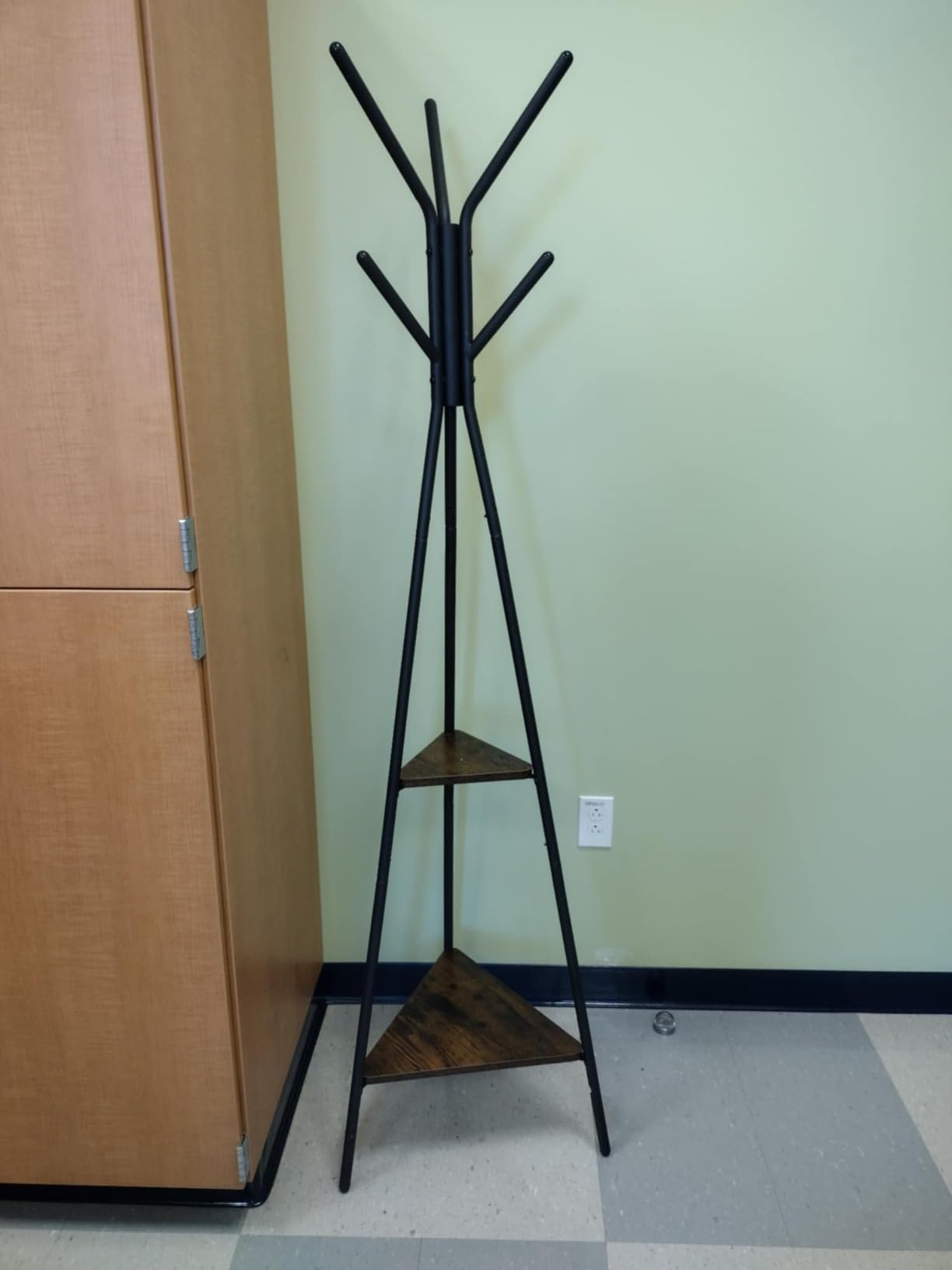 VASAGLE Coat Rack Freestanding, Hall Tree with 2 Shelves customer photo 1