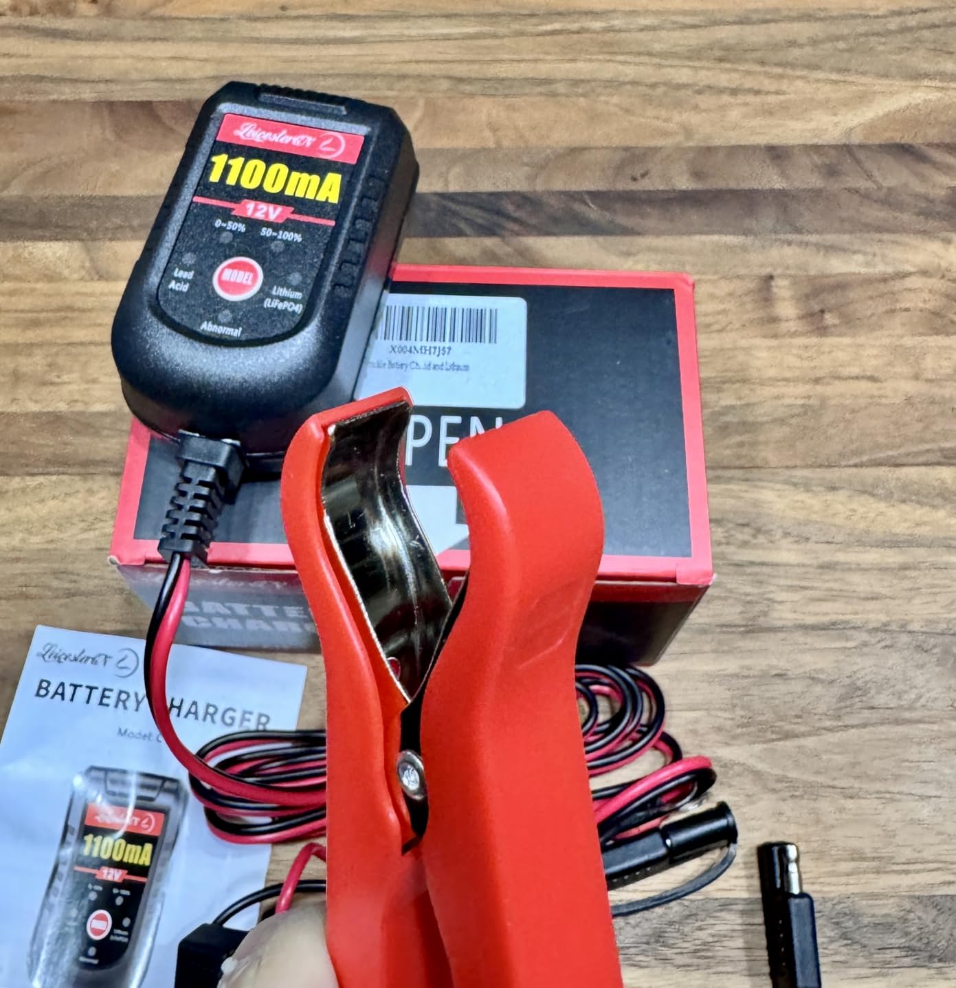Motorcycle Battery Charger and Maintainer 12V, 1.1Amp Smart Trickle Charger - Automatic Float Charger for Cruiser Sport Bike ATV Scooter Dirt Bike Lawn Mower, LiFePO4 Lithium Lead Acid AGM Gel customer photo 2