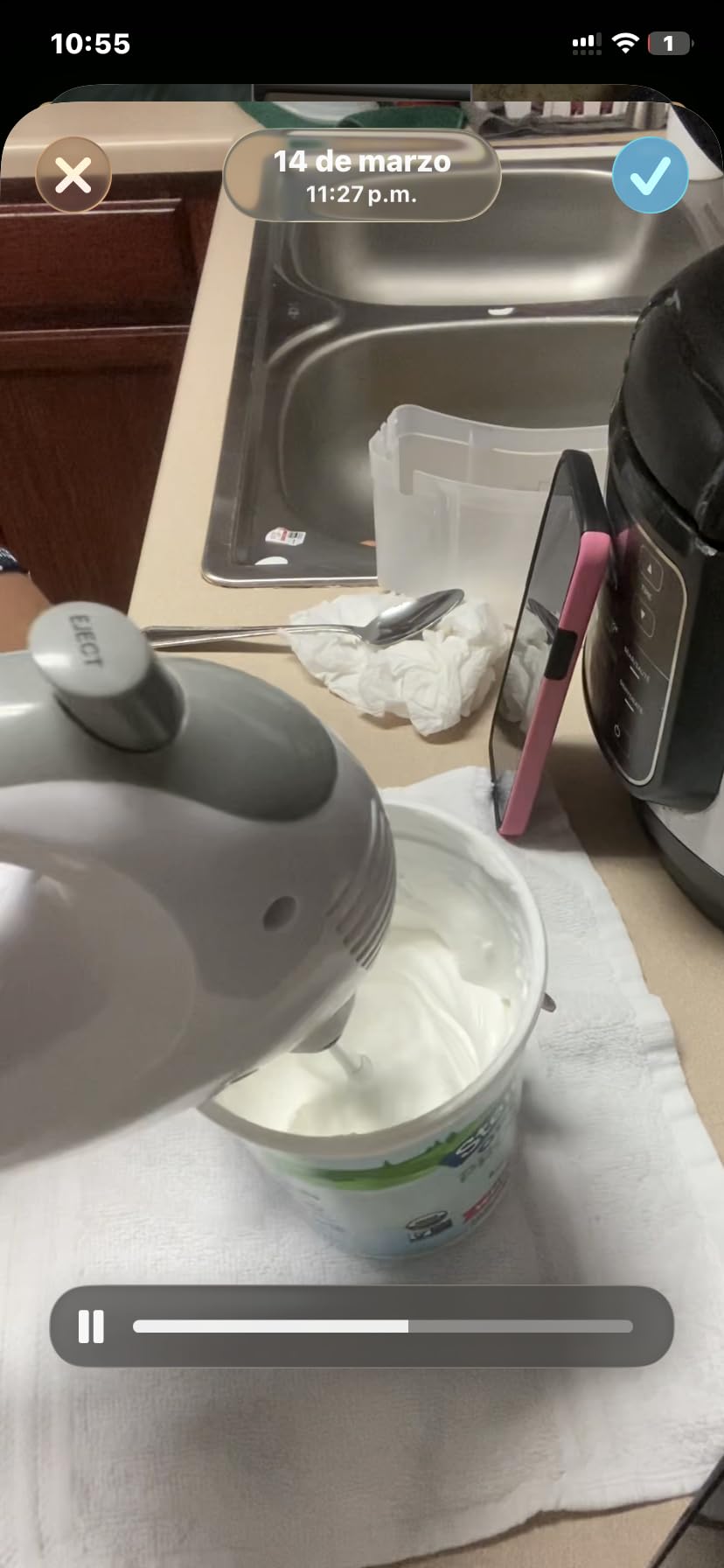 OVENTE 5-Speed Electric Hand Mixer with Storage Case,150W, Black HM151B customer photo 2