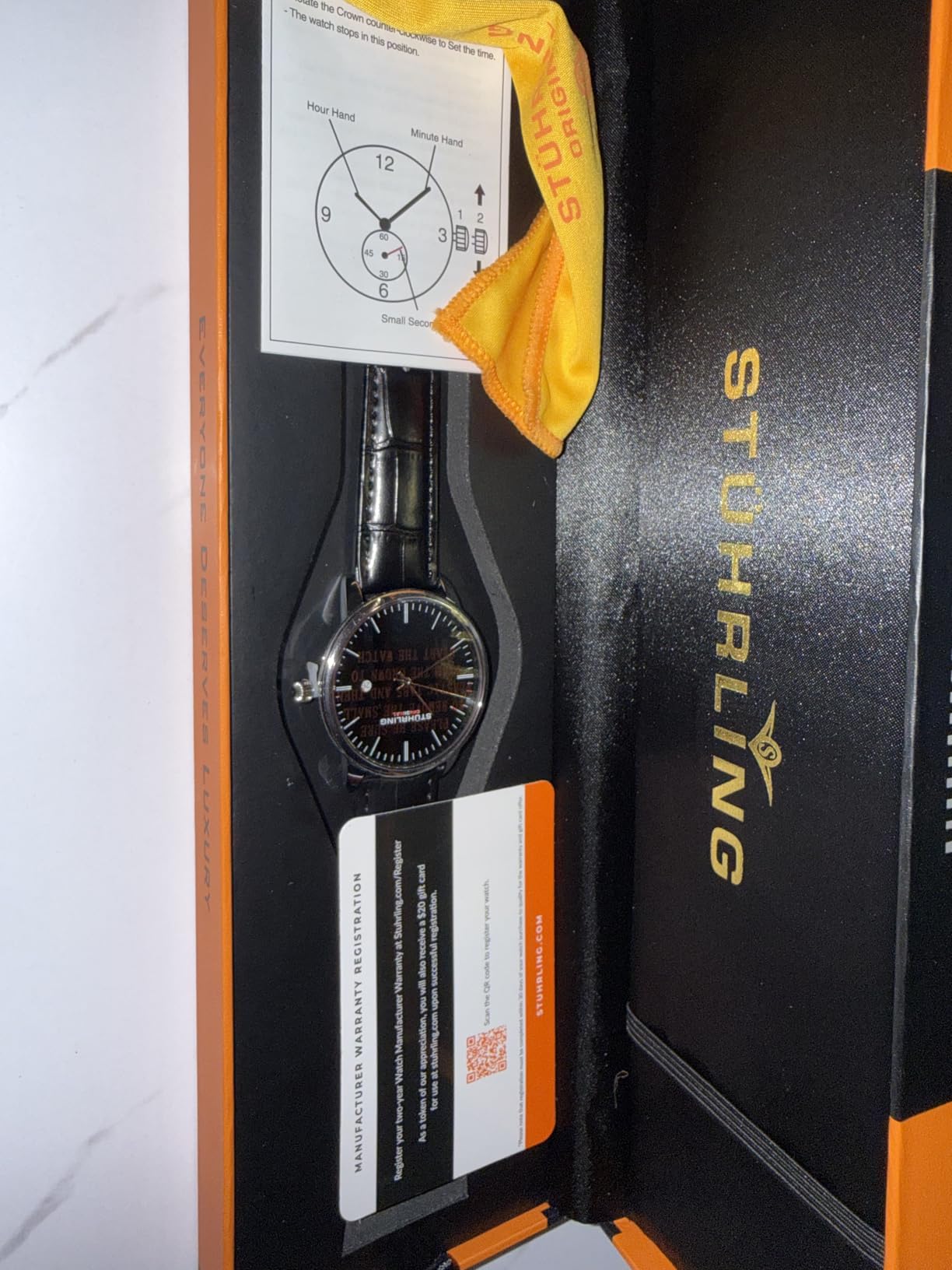 Stuhrling Original Men's Watch Dress Watch 40mm, Ultra Slim Mens Watch Leather Strap, Quartz Analog Men's Wrist Watch, Classic Minimalist Watch for Men customer photo 2