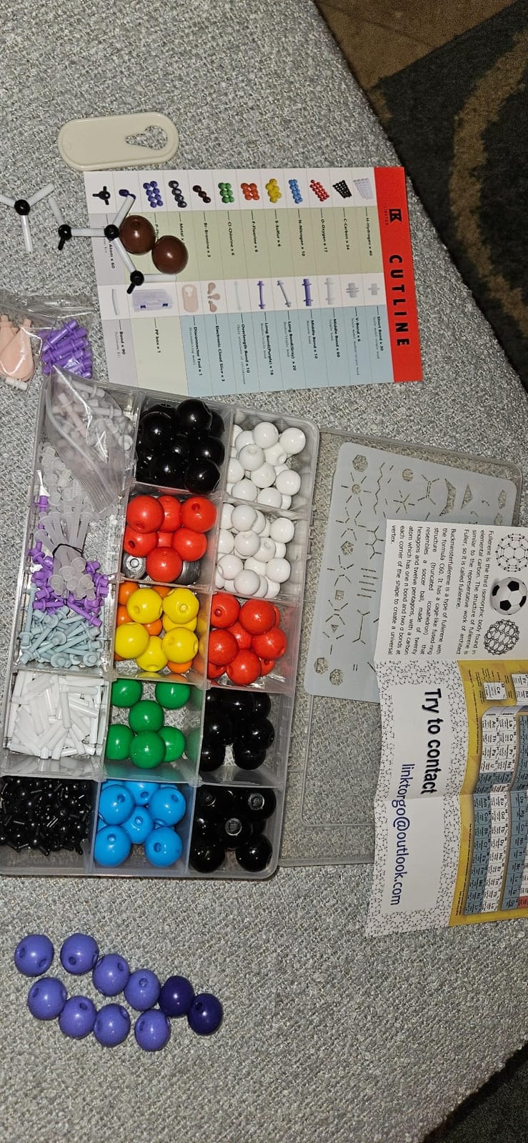 LINKTOR Chemistry Molecular Model Kit (444 Pieces), Student or Teacher Set for Organic and Inorganic Chemistry Learning, Motivate Enthusiasm for Learning and Raising Space Imagination, A Fullerene Set customer photo 2
