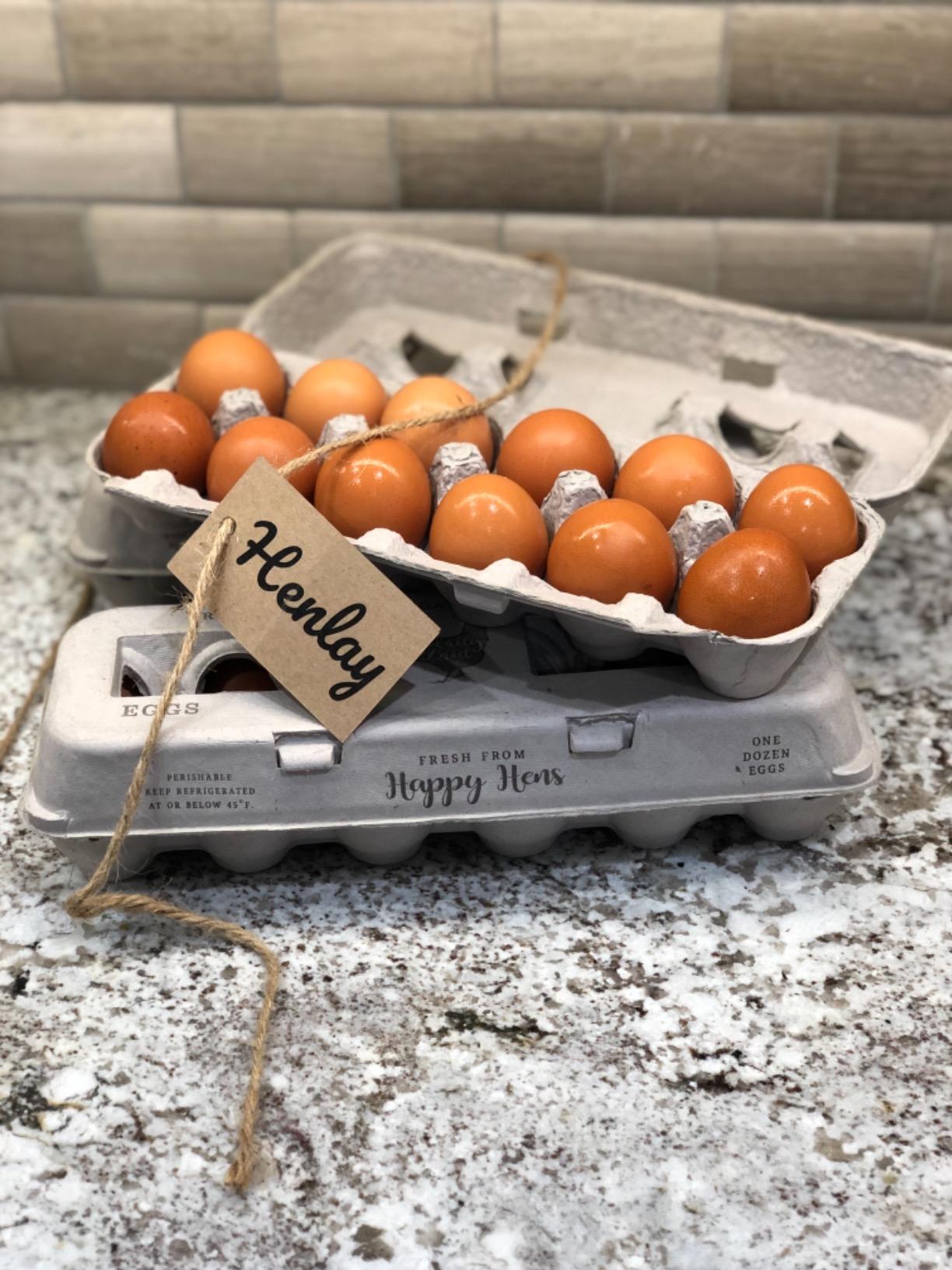 Printed Farm Fresh Egg Cartons - Holds Up to XL Chicken Eggs (25, Hen) customer photo 2