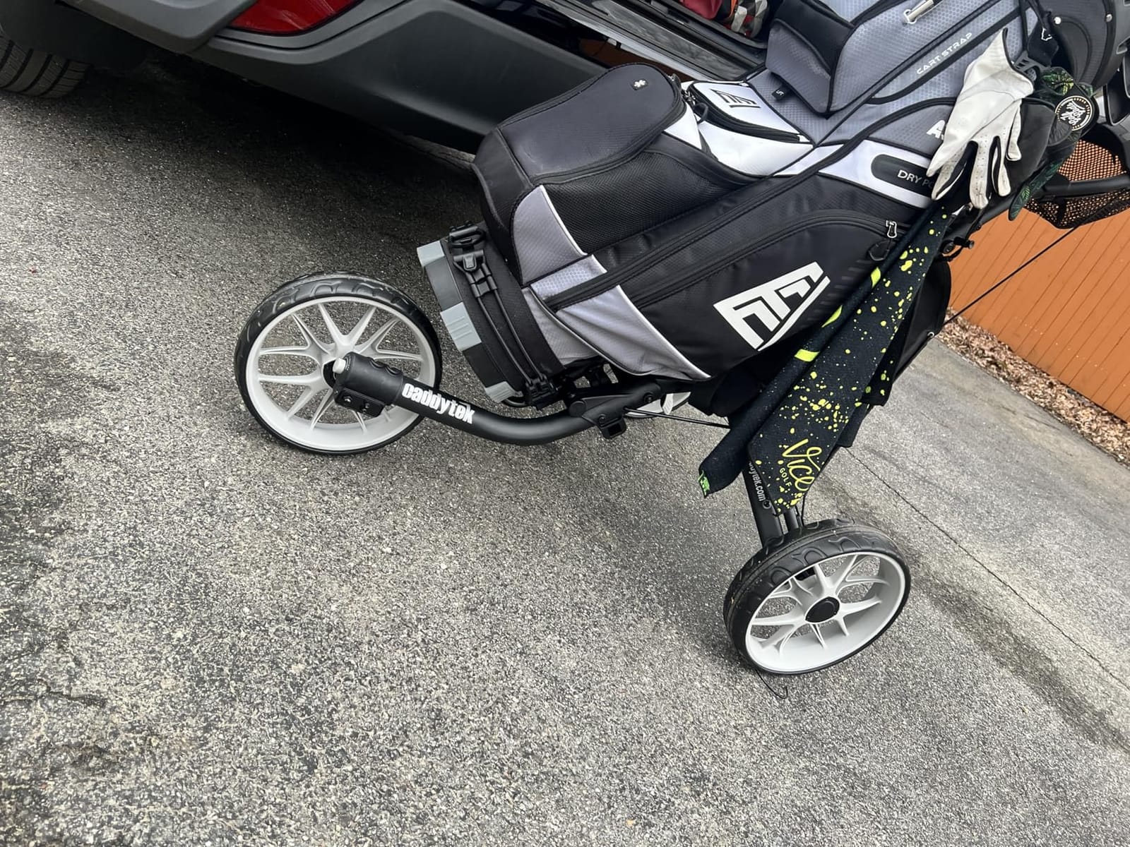 CaddyTek EZ-fold 3 Wheel Golf Push Cart Version 8 customer photo 1