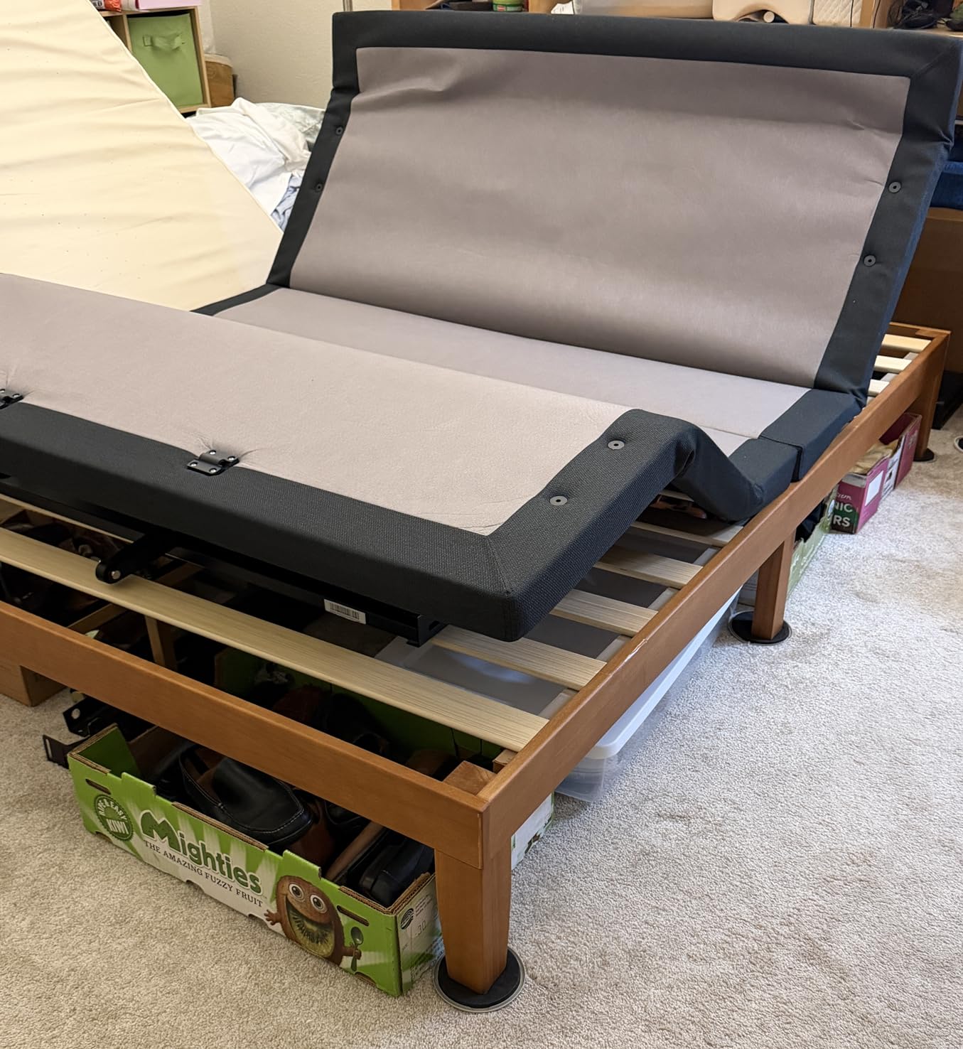 Mellow Naturalista Classic - 12 Inch Solid Wood Platform Bed with Wooden Slats, No Box Spring Needed, Easy Assembly, Queen, Pine customer photo 1