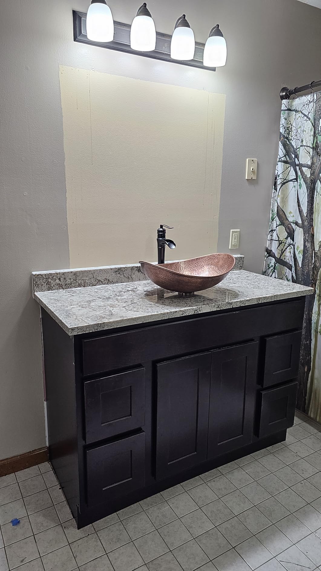 Monarch Abode Bathroom Sink – 19-Inch Harbor Vessel Bathrooms Countertop Sink, Bathroom Vessel Sinks, Above Counter Hand Hammered Pure Copper Bath Sinks for Restroom Vanity or Powder Room customer photo 1