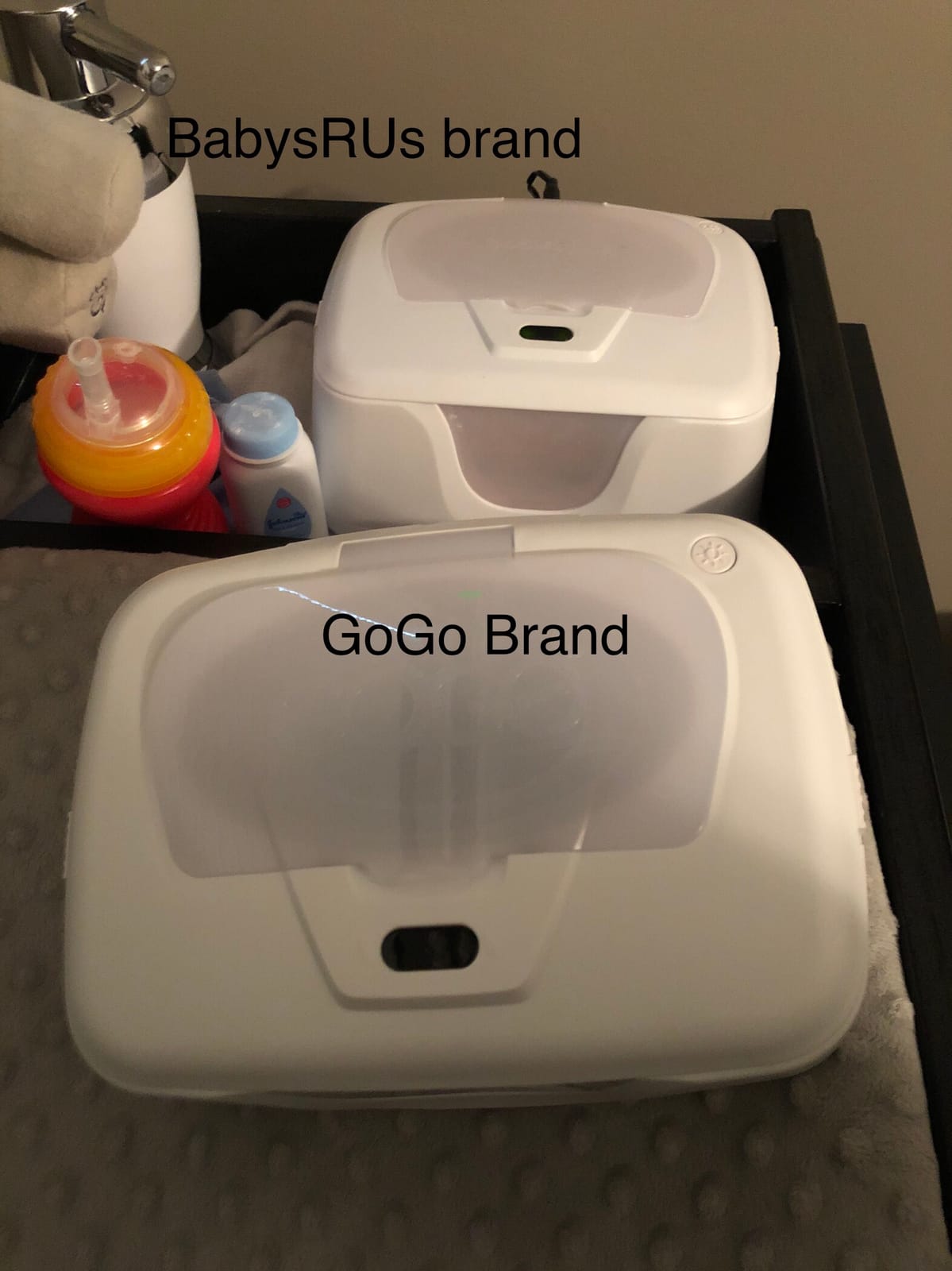 GOGO Pure Wet Wipe Warmer | Dispenser for Baby, Make Up, Adult Care - Auto Off Lights for Nighttime Changes, Dual Heat for Comfort, Top Heating, Moisture Lock Silicone and Large Capacity- Amazon only customer photo 1
