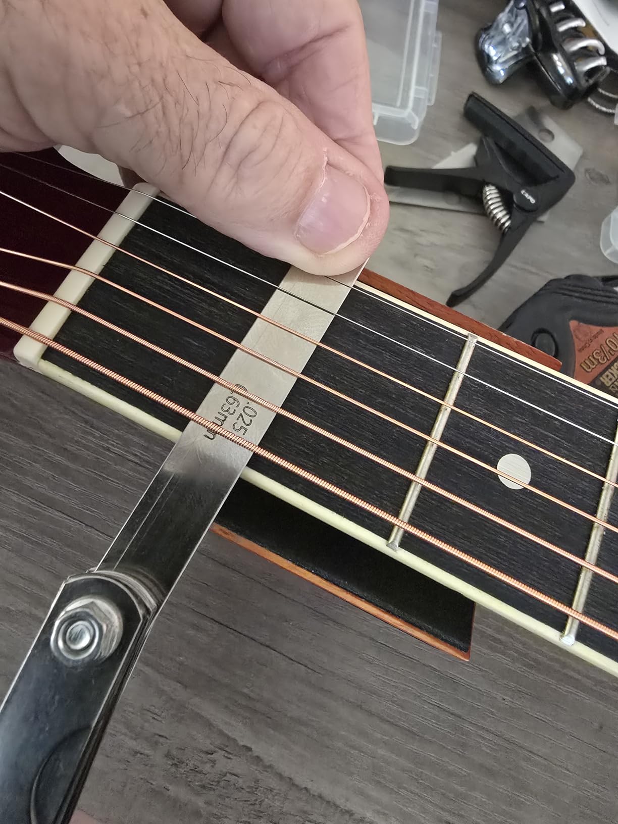 Ashthorpe Full-Size Cutaway Thinline Acoustic-Electric Guitar Package - Premium Tonewoods - Brown customer photo 1