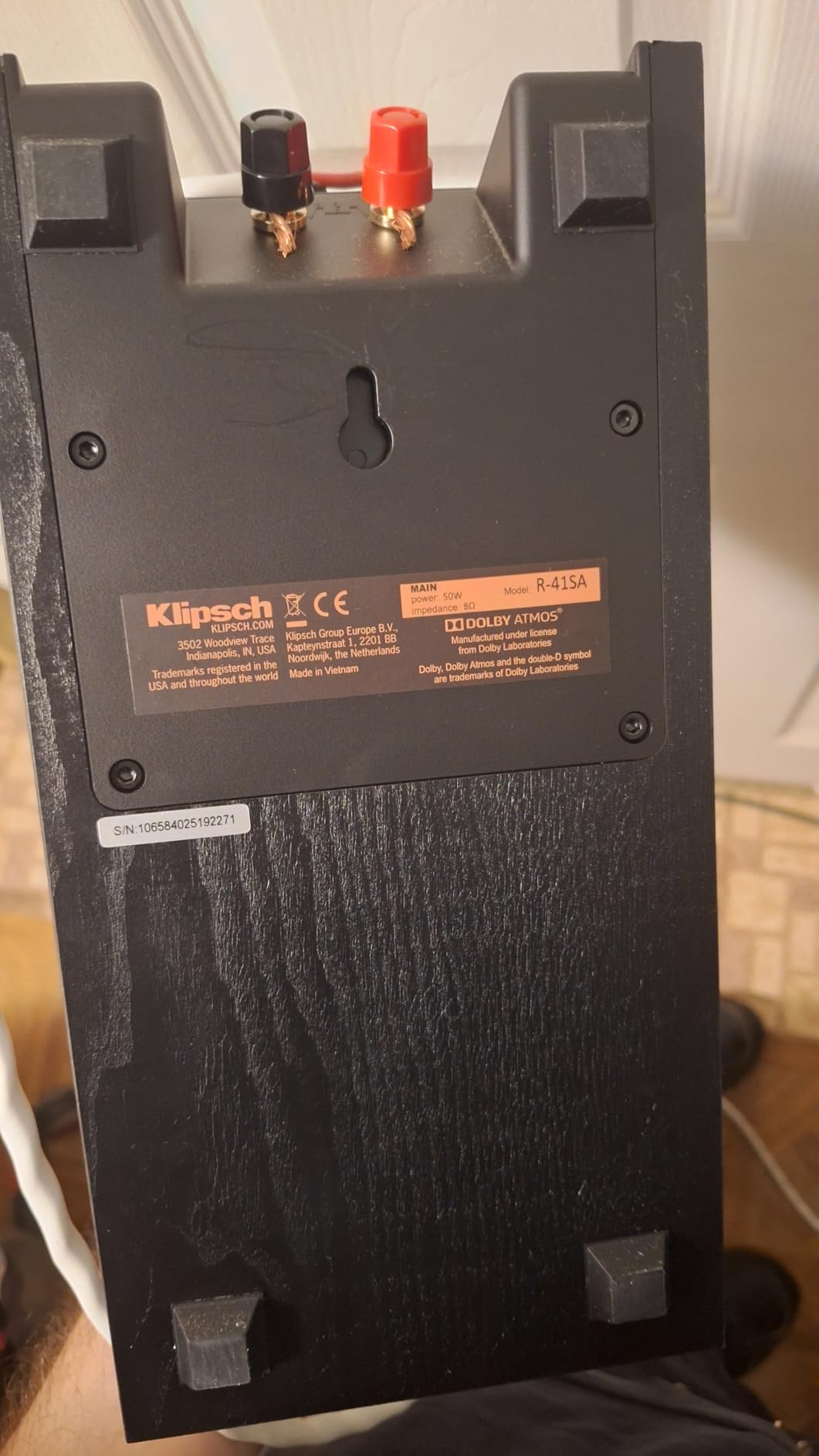 Klipsch R-41SA Powerful Detailed Home Speaker Set of 2 Black customer photo 1