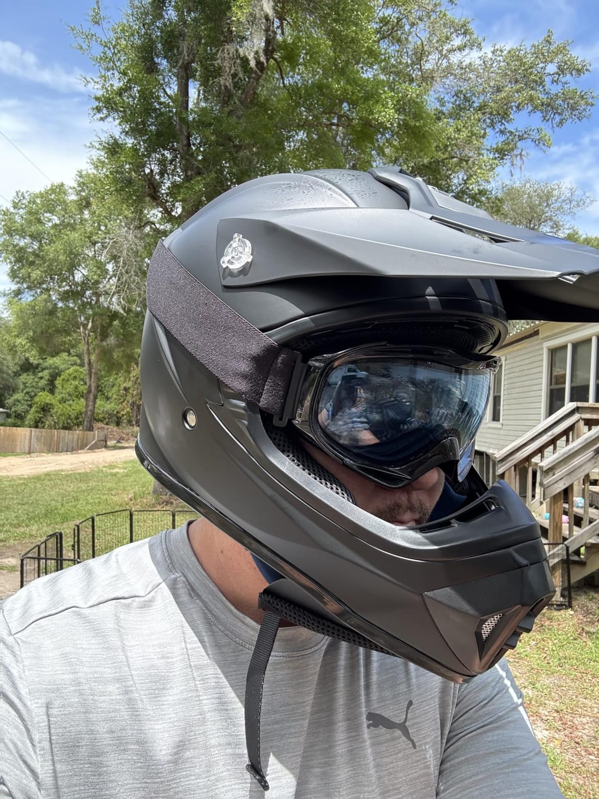 ILM Adult Dirt Bike Helmets Motocross ATV Dirtbike BMX MX Offroad Full Face Motorcycle Helmet, DOT Approved Model 128S (Matte Black, Adult-L) customer photo 1