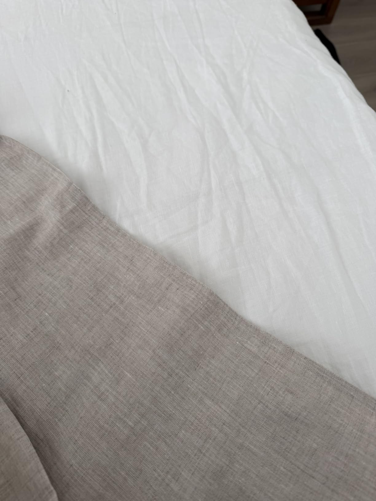 DAPU 100% French Linen Duvet Cover 3Pcs Set, 170GSM Linen Bedding, King customer photo 2