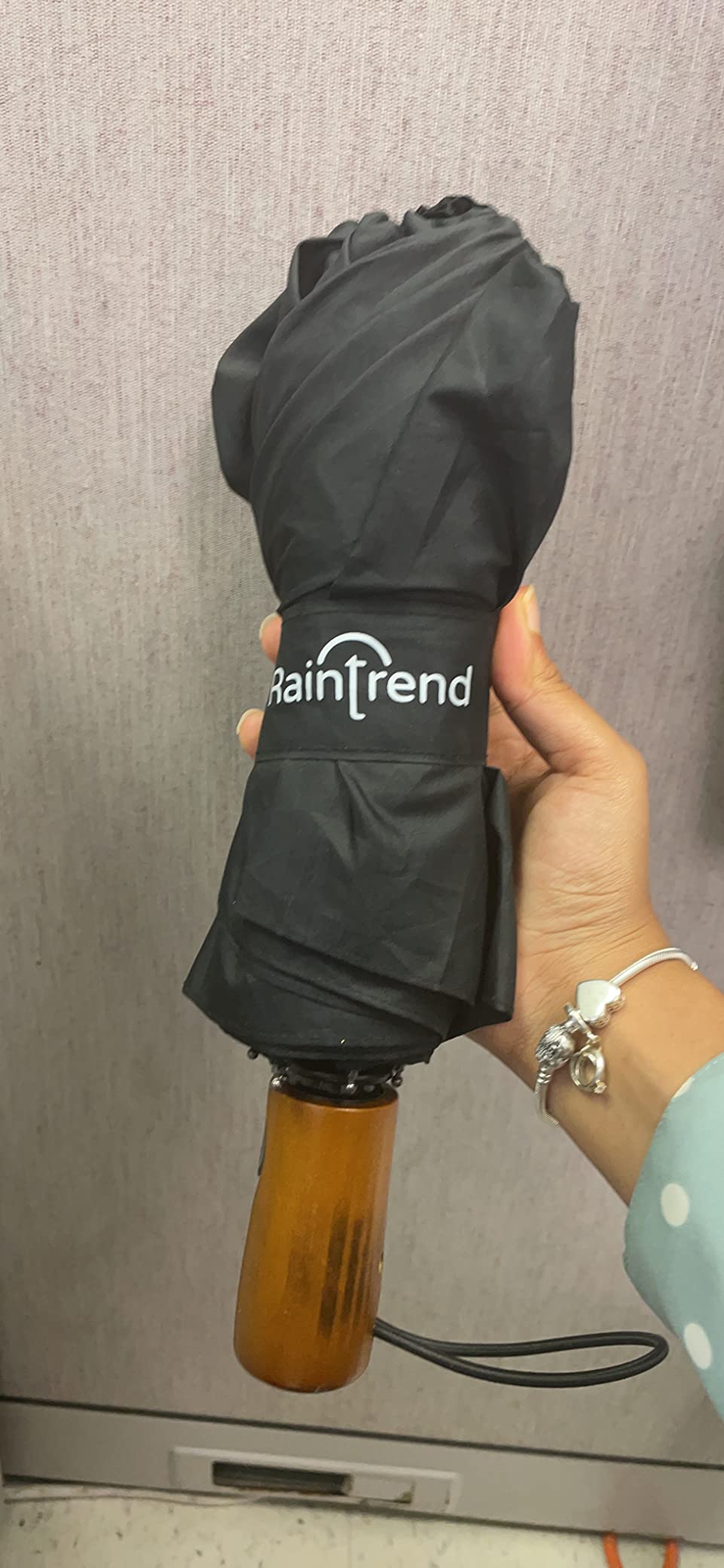 Raintrend Windproof Travel Umbrellas for Rain Automatic +10% Bigger Canopy Strong Frame Compact Folding Portable Umbrella for Women Men Backpack Purse customer photo 1