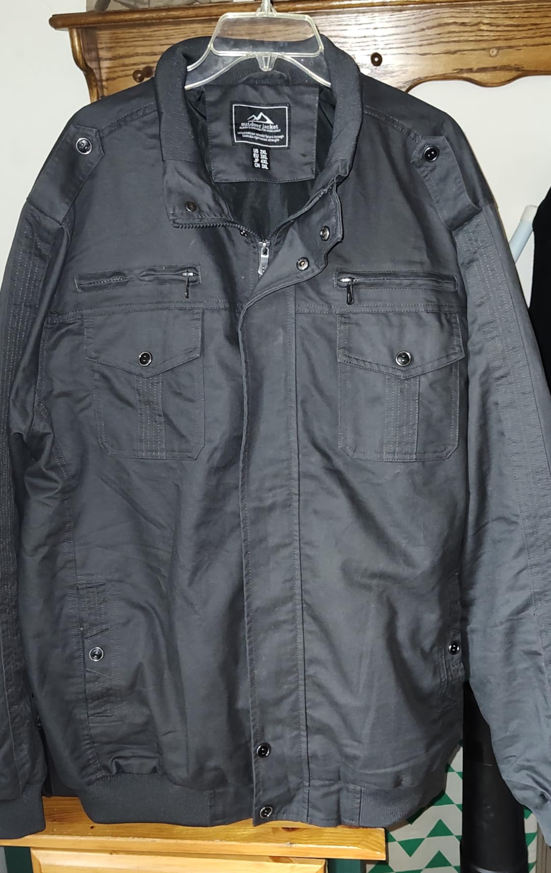 EKLENTSON Men's Military Flight Jackets Cotton Multi Pocket Workwear customer photo 1