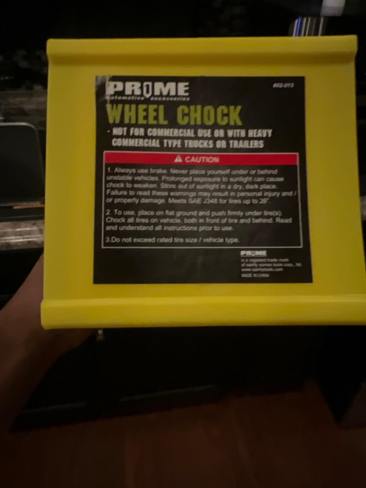 PR1ME Wheel Chocks with Non-Slip Base for RV & Trailer. 2 Pack Heavy Duty Wheel Chock with Bright Yellow. Lightweight Wheel Stoppers for Cars Camper Trucks RVs, Fit for Most Tyre Sizes customer photo 2