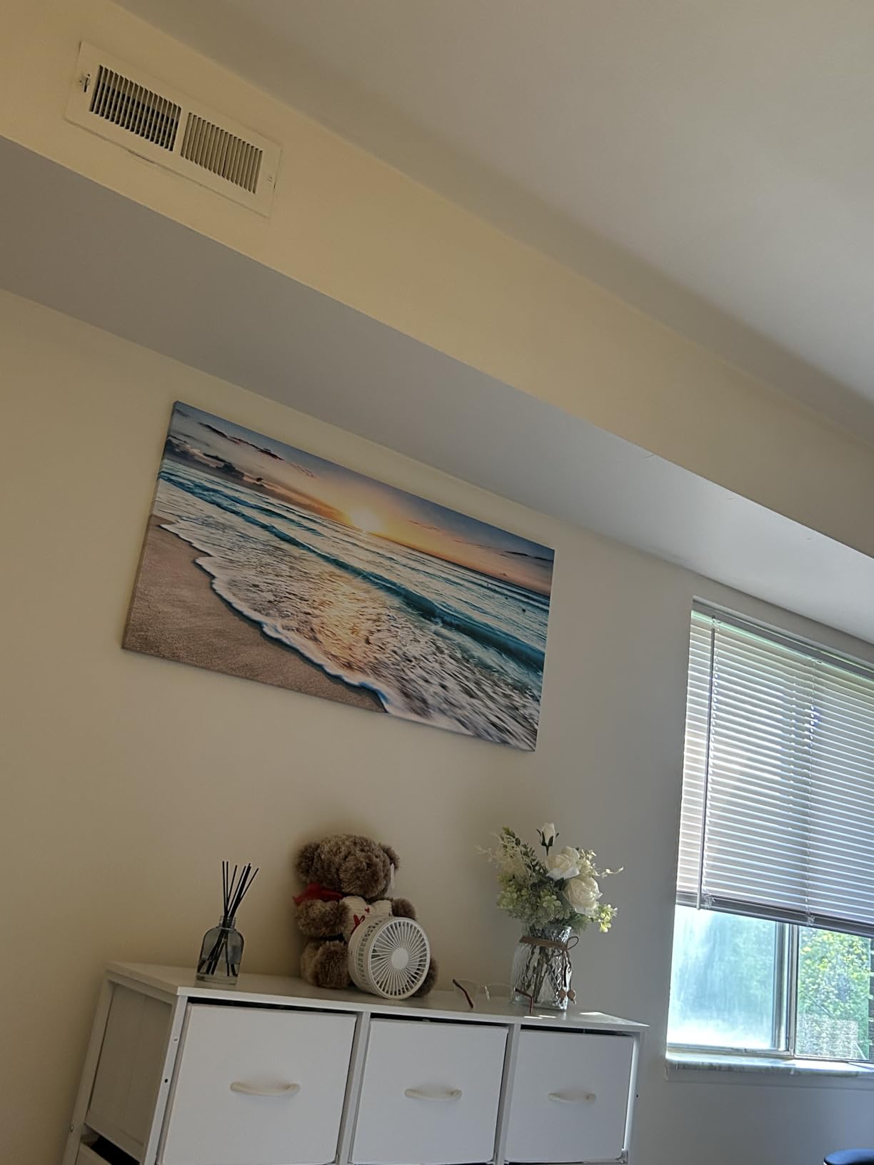 Baisuart S02250 Canvas Prints Wall Art Beach Sunset Ocean Waves Nature Pictures Stretched Canvas Wooden Framed for living Room Bedroom and Office customer photo 1