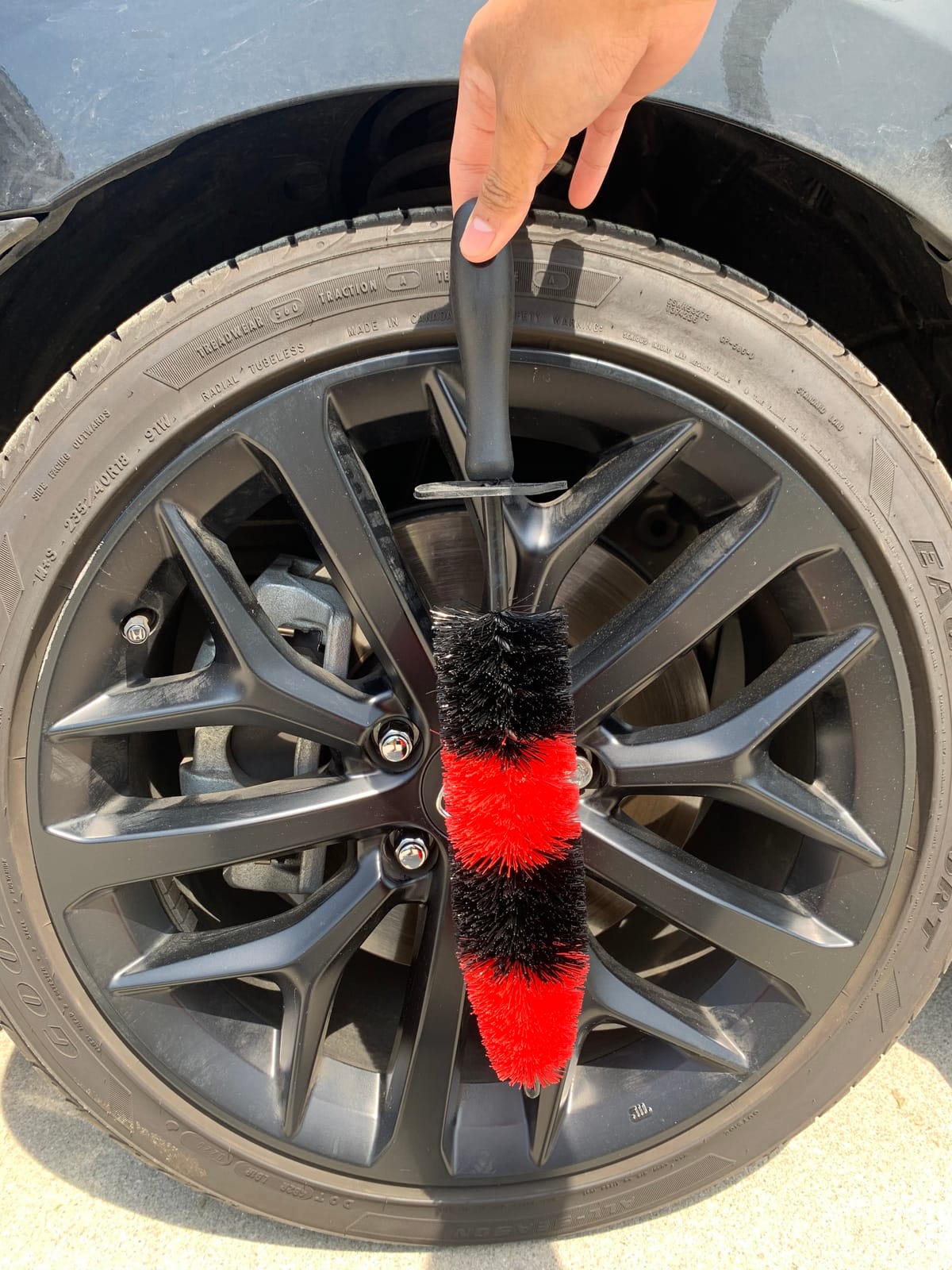Fitosy Wheel Rim Brush, Soft Bristle Long Car Tire Washing Tool customer photo 2