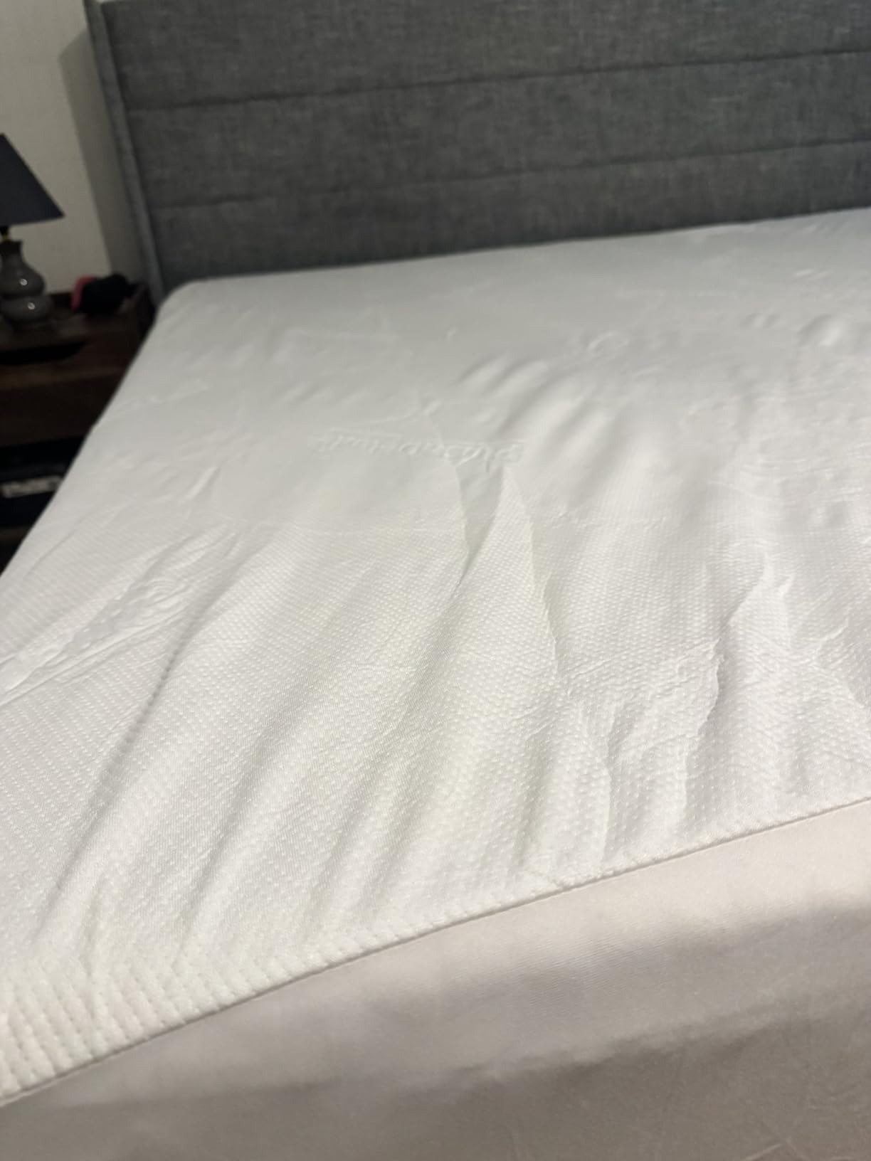 PlushDeluxe Bamboo Waterproof Mattress Protector, Queen Size, Ultra Soft customer photo 1