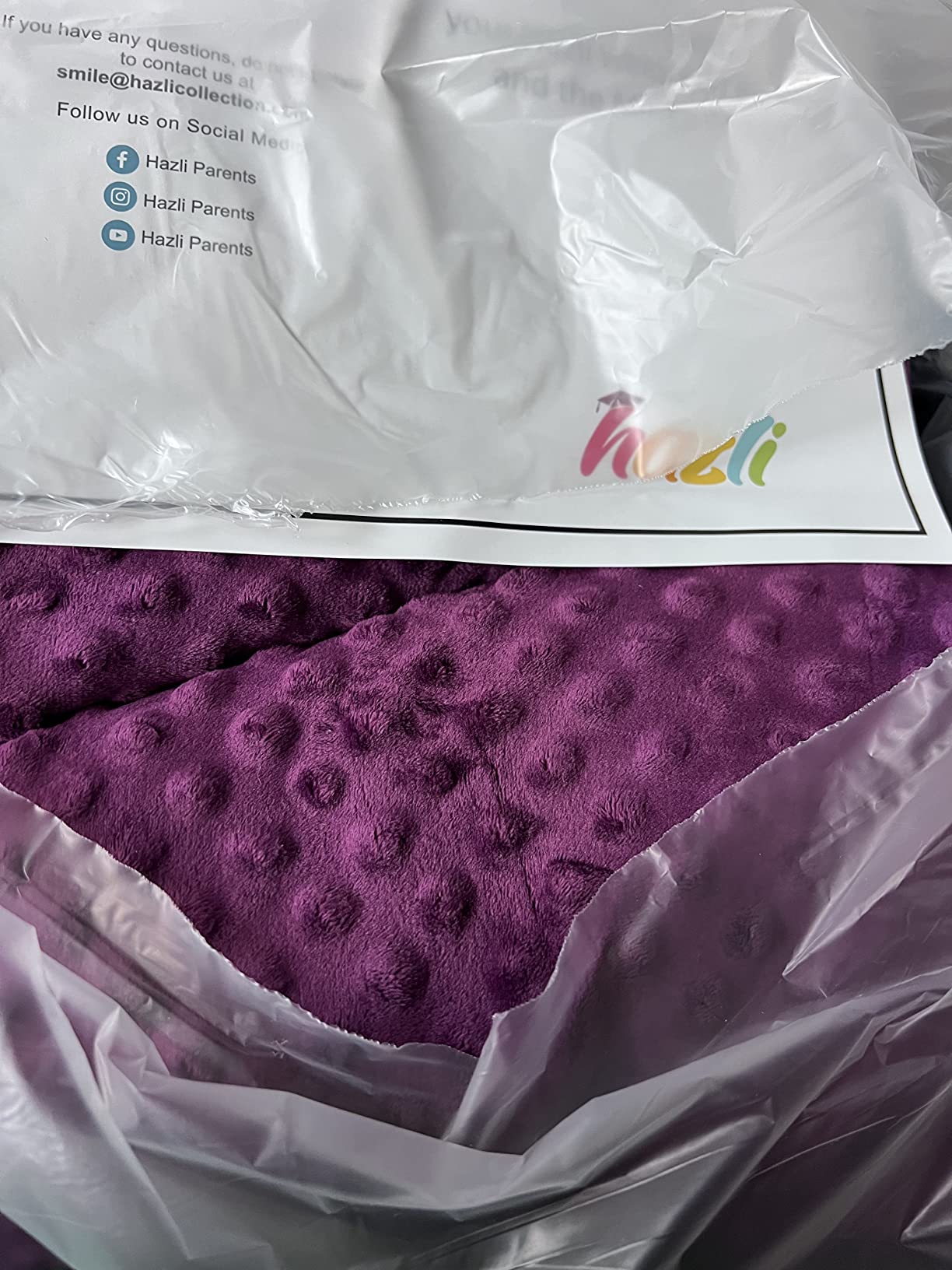 hazli Super-Soft Kids Weighted Blanket 5 Pounds - Weighted Blanket for Kids - Easy to Clean, Washable Minky Cover - 36x48 Inches 5lbs Child - Small Heavy Blanket for Girls and Boys customer photo 1