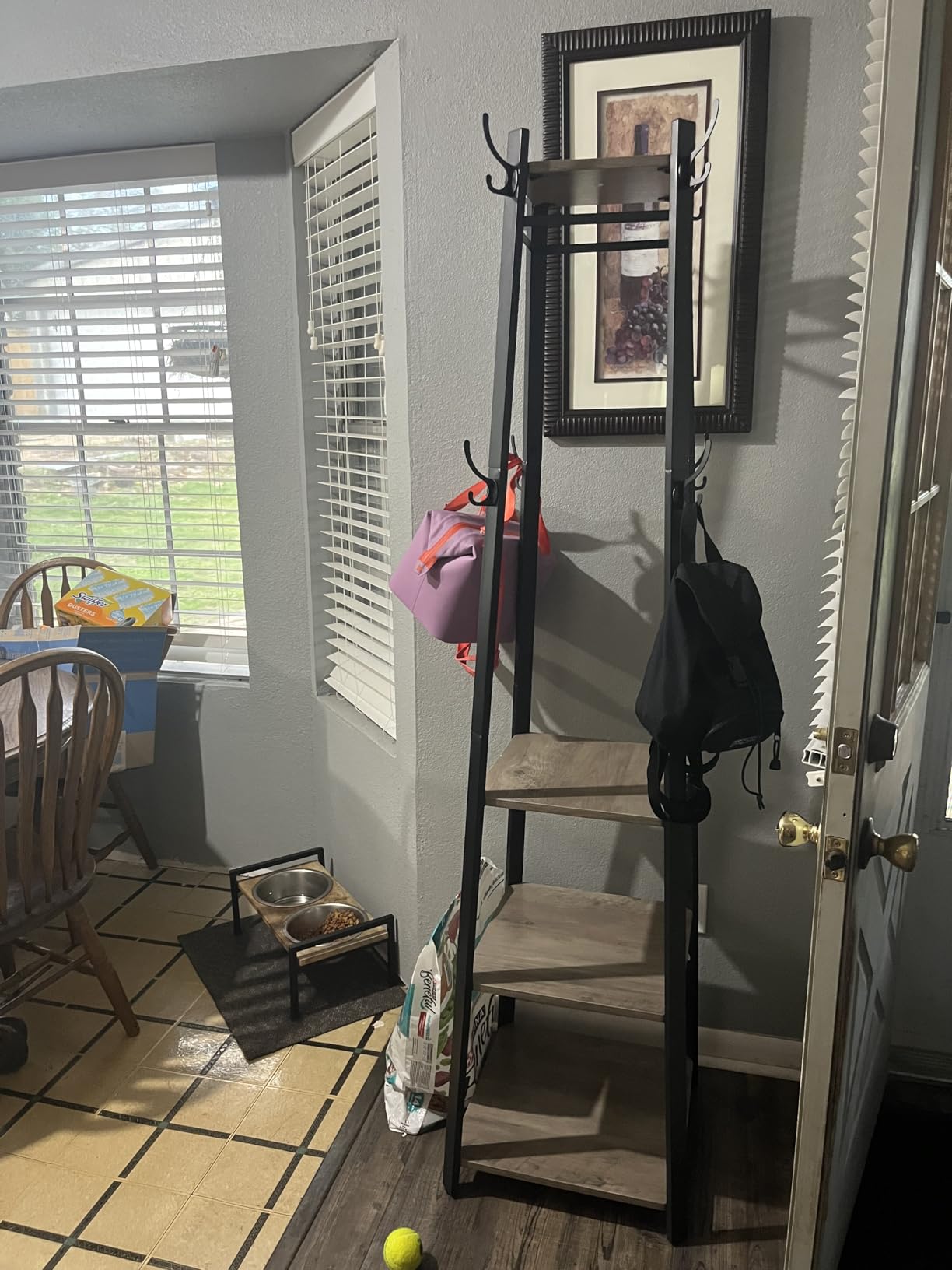 VASAGLE Coat Rack Freestanding, Hall Tree with 4 Shelves | Coat Hanger Stand, for Clothes, Hat, Bag, Modern basic, Rustic Brown and Black, BARNET Collection ULCR80X customer photo 1