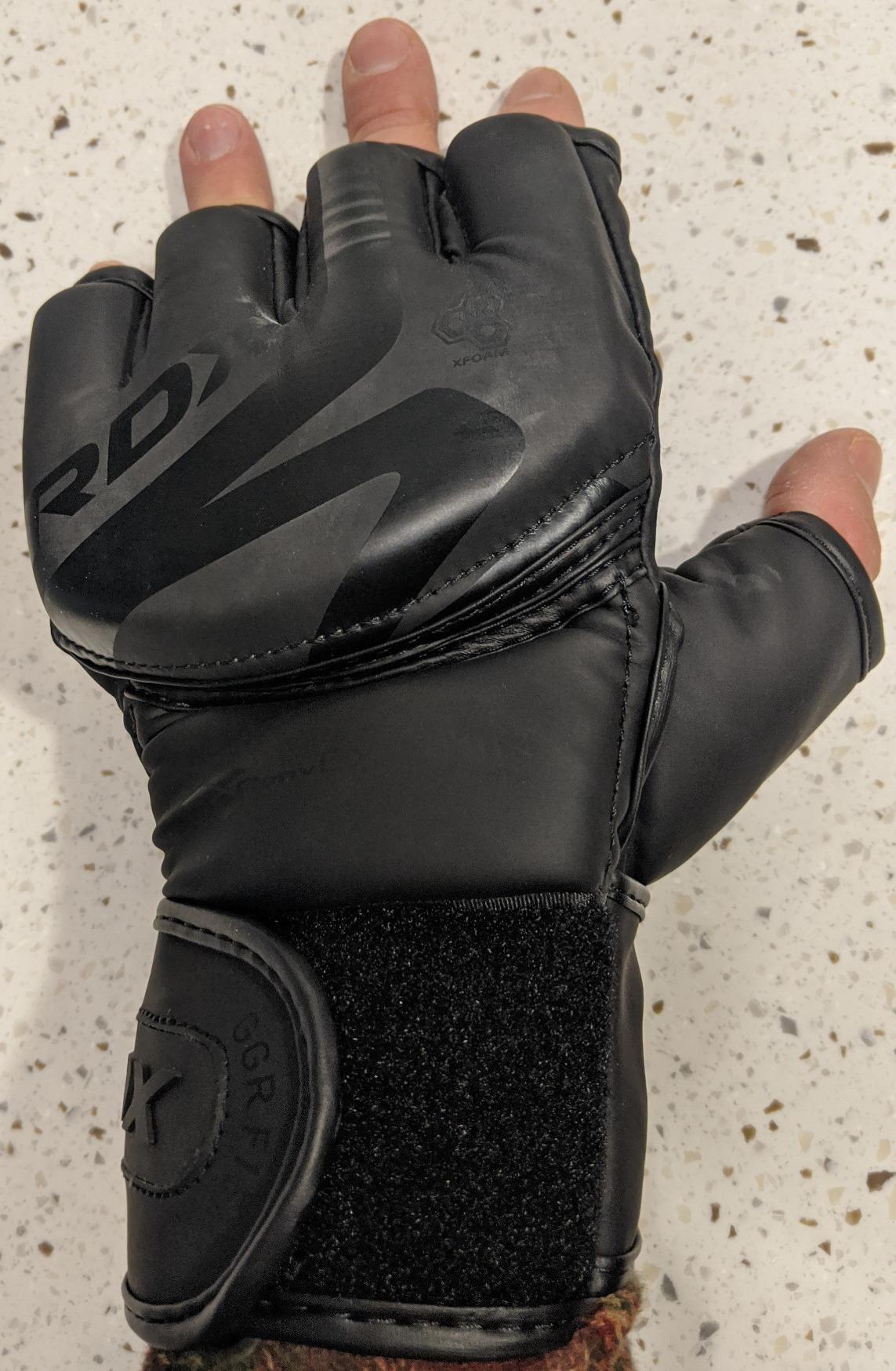 RDX MMA Gloves Premium Real Maya Hide Leather, Mixed Martial Arts Sparring & Grappling Gloves for Training, Fighting Gloves, Fingerless Design, Padded Open D-Cut Palm, Mixed Martial Arts Equipment customer photo 1