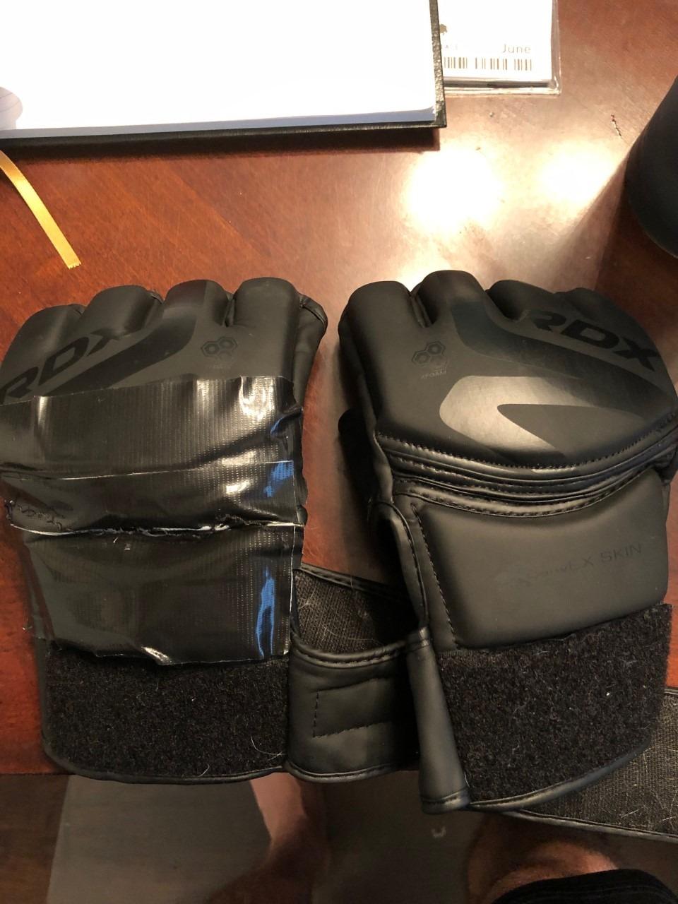 RDX MMA Gloves Premium Real Maya Hide Leather, Mixed Martial Arts Sparring & Grappling Gloves for Training, Fighting Gloves, Fingerless Design, Padded Open D-Cut Palm, Mixed Martial Arts Equipment customer photo 2