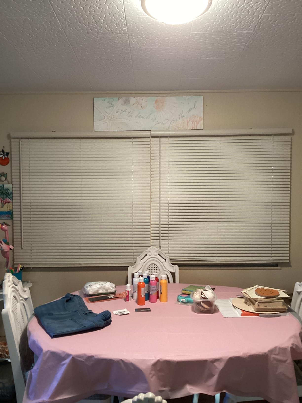 Cordless Light Filtering Mini Blind, 24 x 64 in, Pearl White customer photo 2