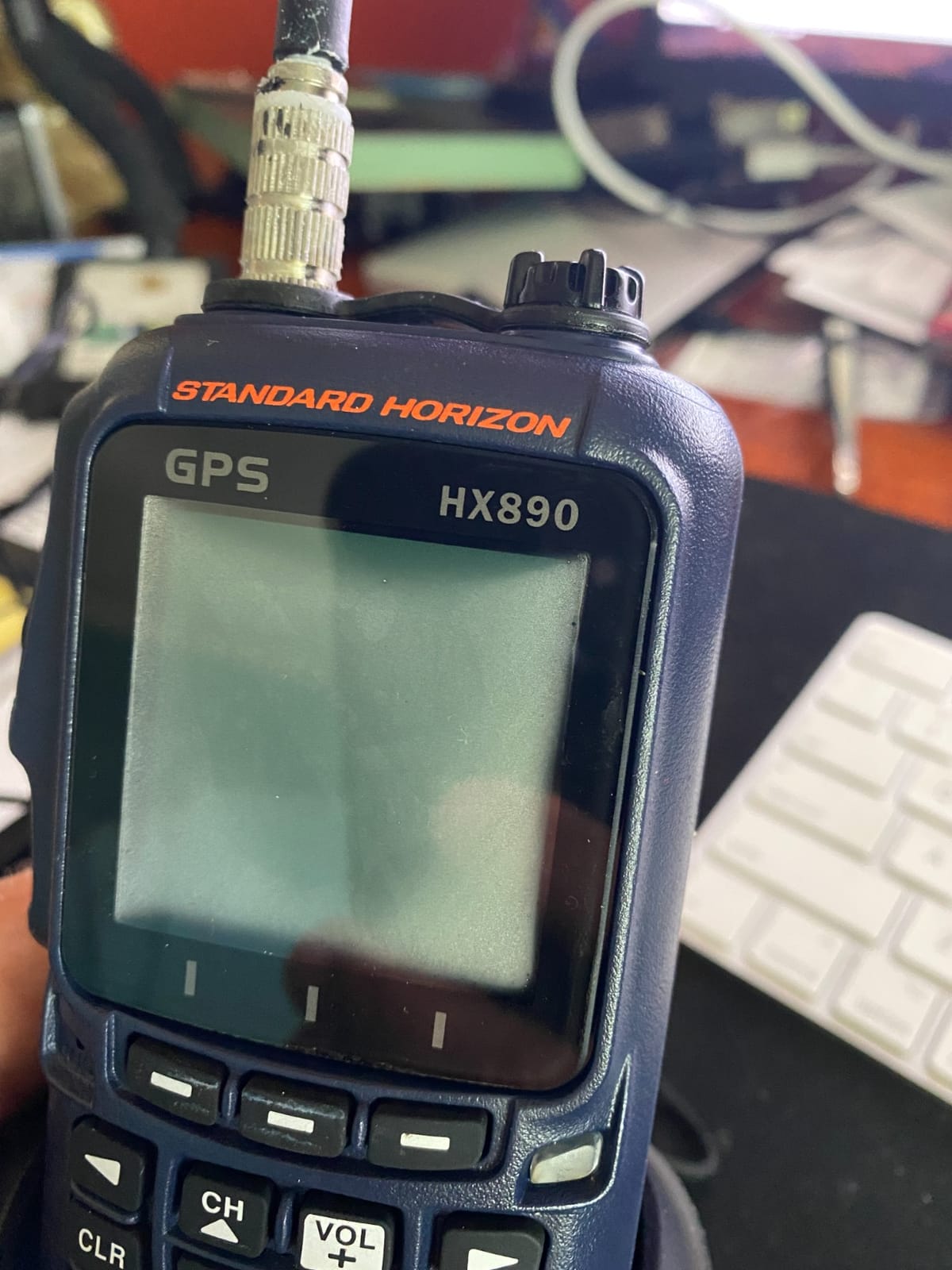 Standard Horizon HX890 Handheld VHF Navy Blue - Floating 6 Watt Class H DSC Two Way Radio customer photo 2