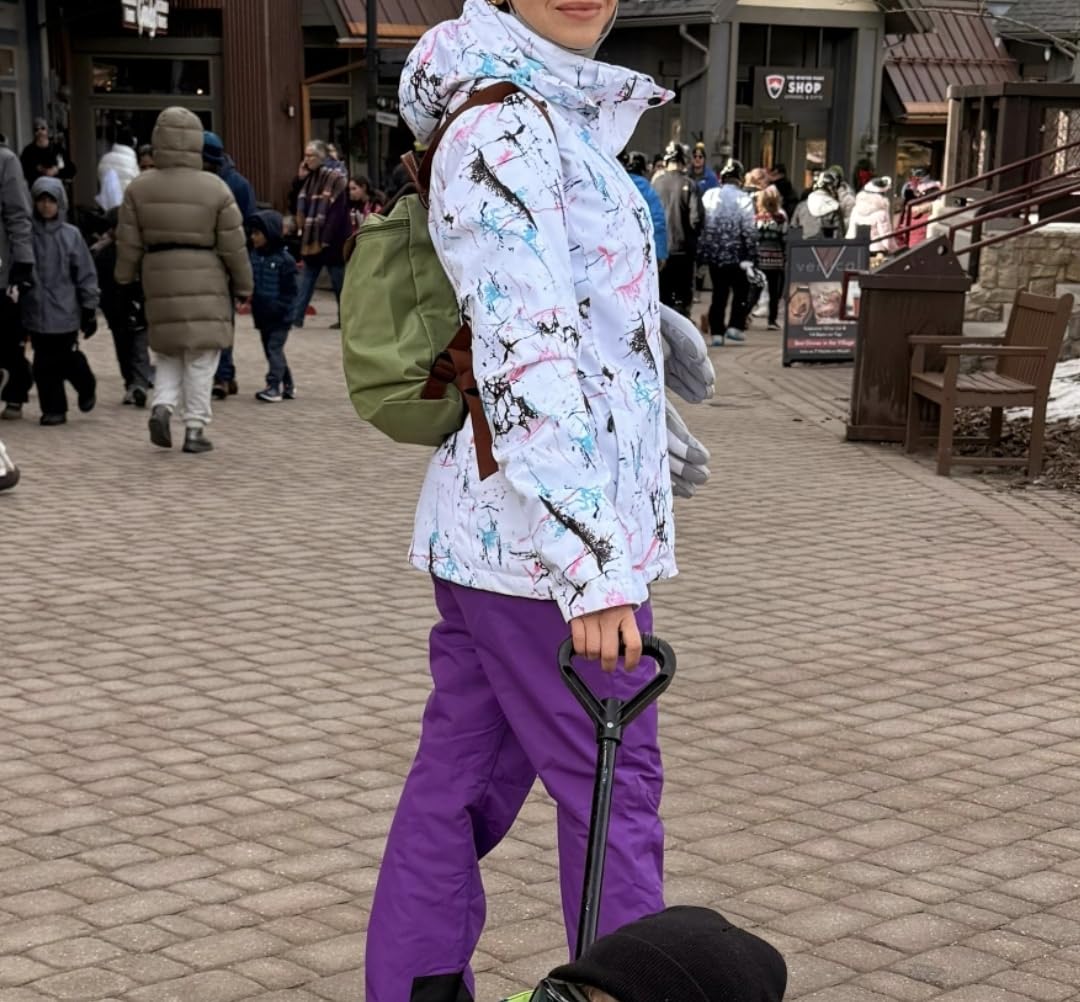 Women's Ski Jackets and Pants Set Windproof Waterproof Insulated Snowsuit Winter Warm Snowboarding Snow Coat customer photo 1