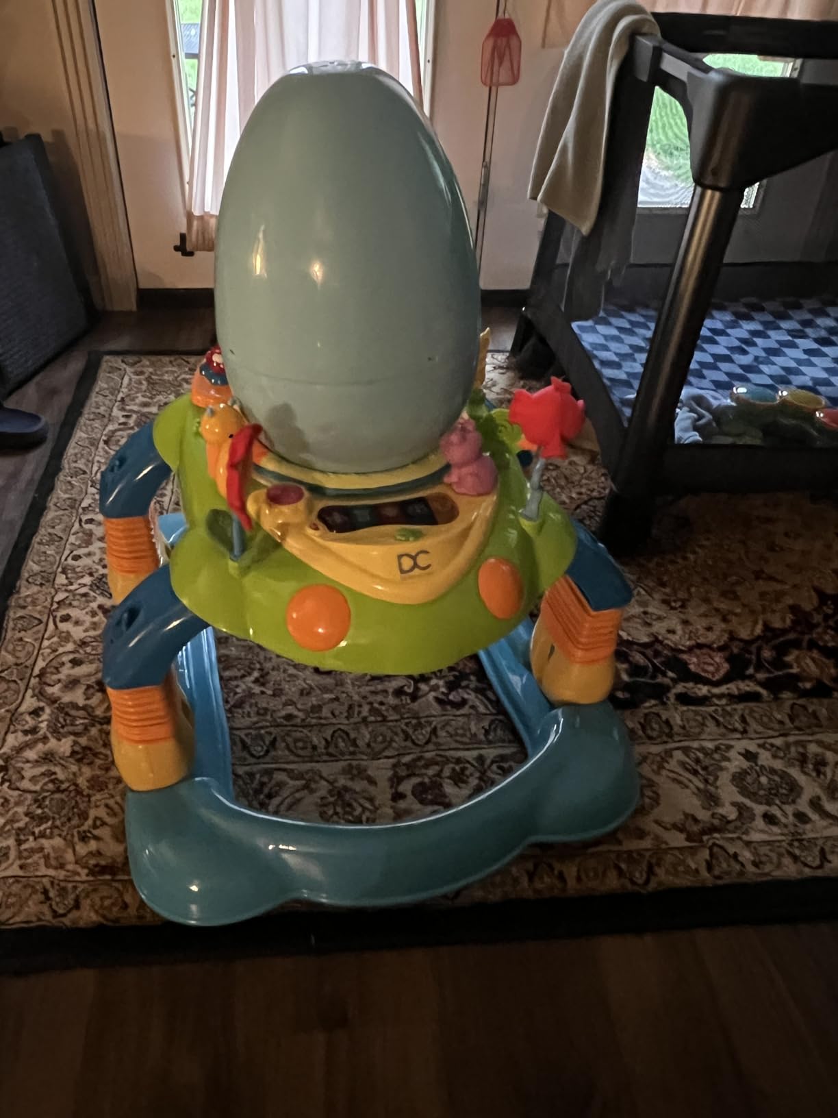 Delta Children Lil Play Station 4-in-1 Activity Walker - Rocker, Activity Center, Bouncer, Walker - Adjustable Seat Height - Fun Toys for Baby, Sadie the Ladybug customer photo 1