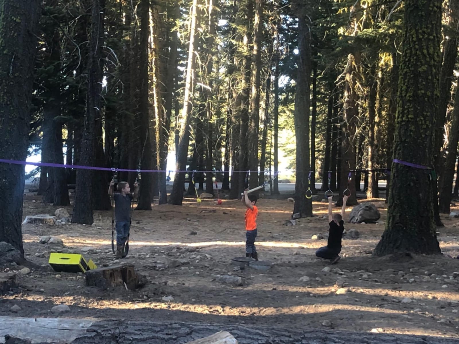 Ninja Warrior Obstacle Course Kids Outside - 2x55ft Backyard Slackline customer photo 2