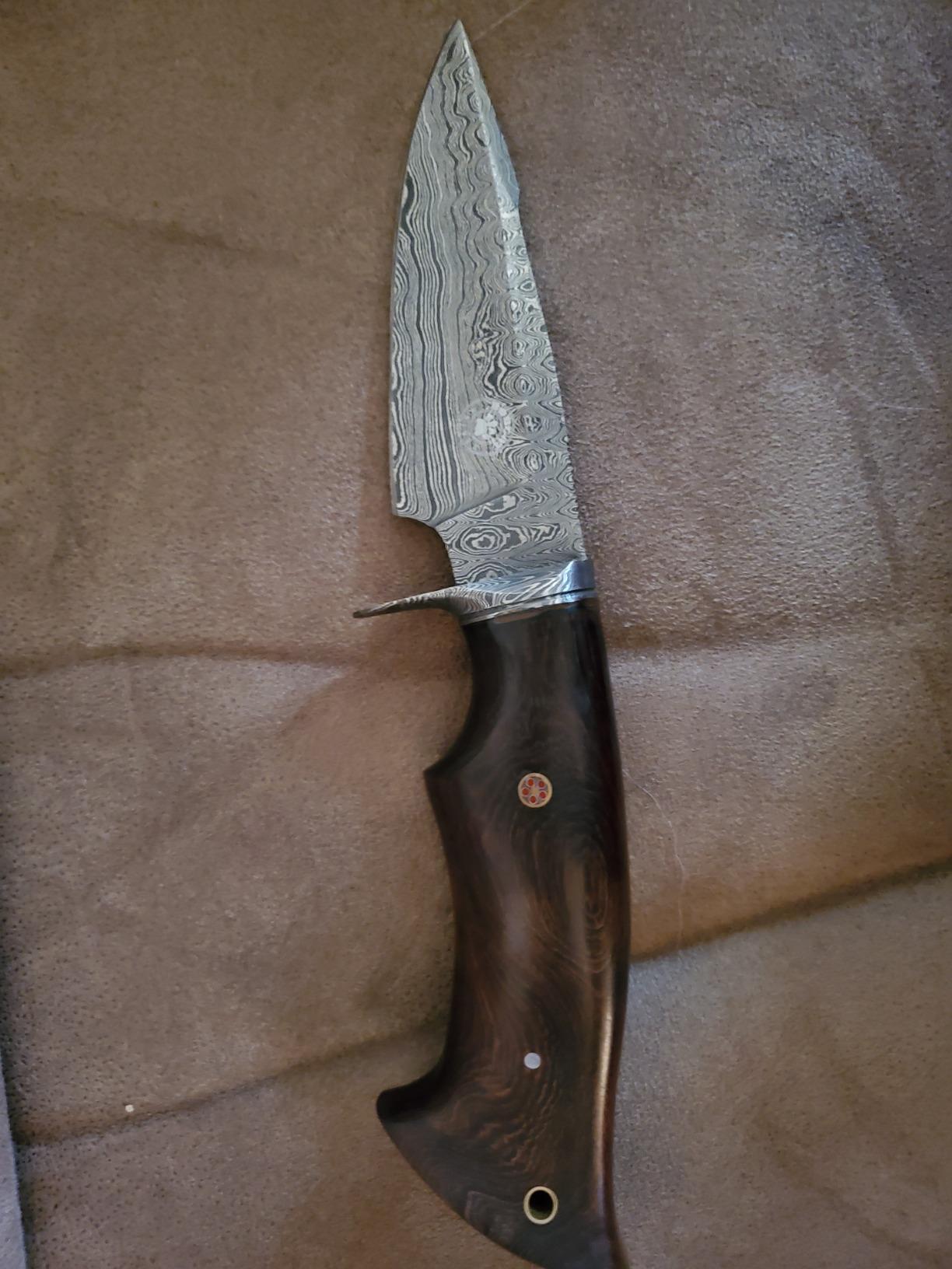 Hunting Damascus Knife Fixed Blade 10