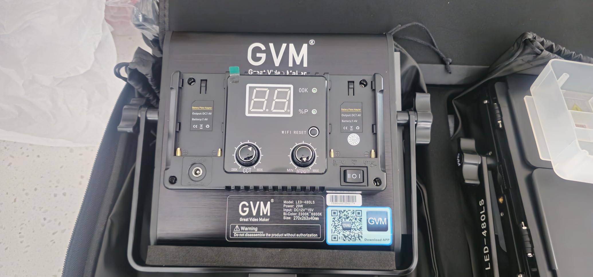 GVM 2 Pack LED Video Lighting Kits with APP Control, Bi-Color Variable 2300K~6800K with Digital Display Brightness of 10~100% for Video Photography, CRI97+ TLCI97 Led Video Light Panel +Barndoor customer photo 1