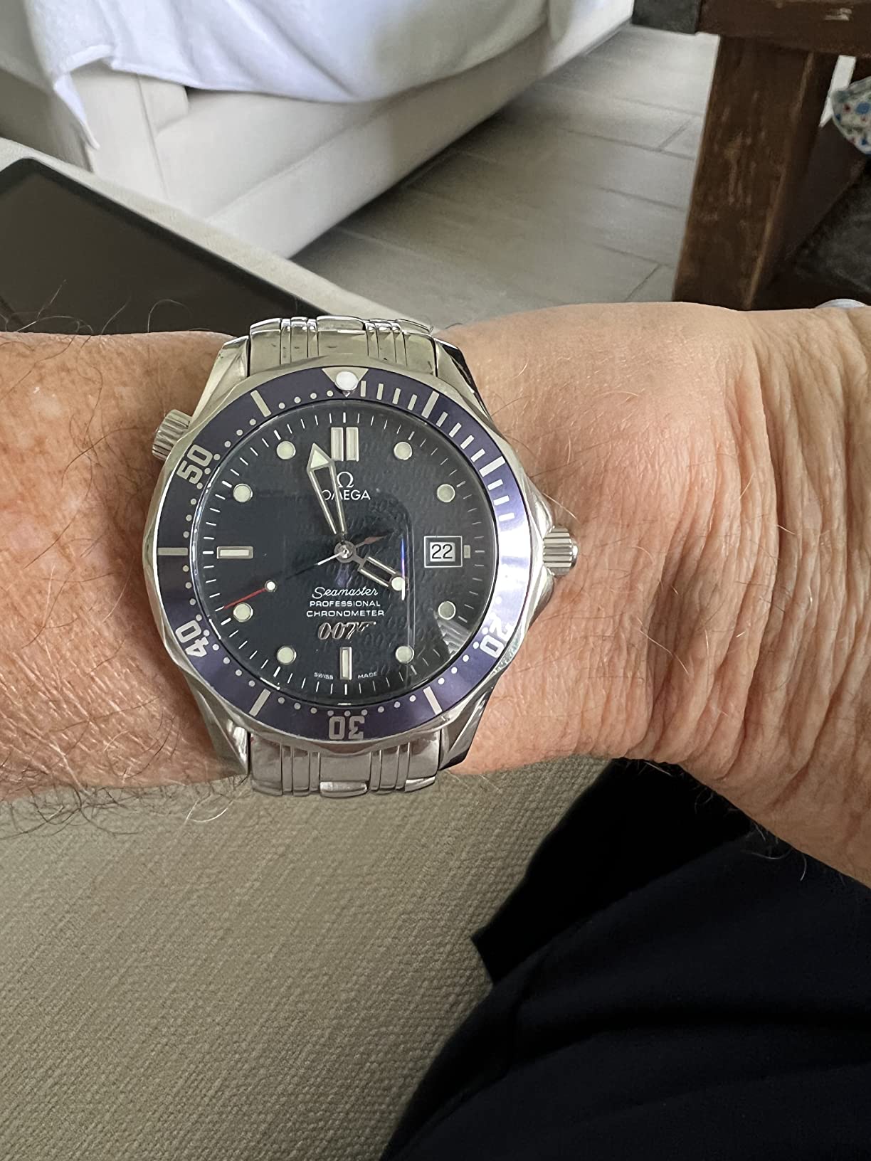 Omega Seamaster Automatic Blue Dial Steel Men's Watch 210.30.42.20.03.001 customer photo 2