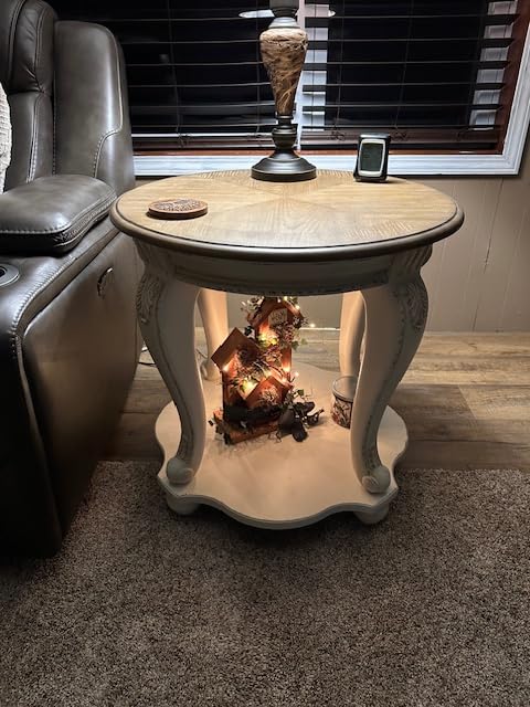 Signature Design by Ashley Realyn Round End Table, French Country, White customer photo 1