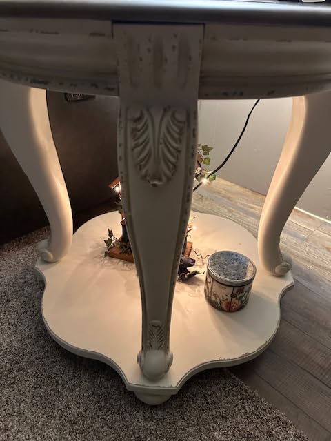 Signature Design by Ashley Realyn Round End Table, French Country, White customer photo 2