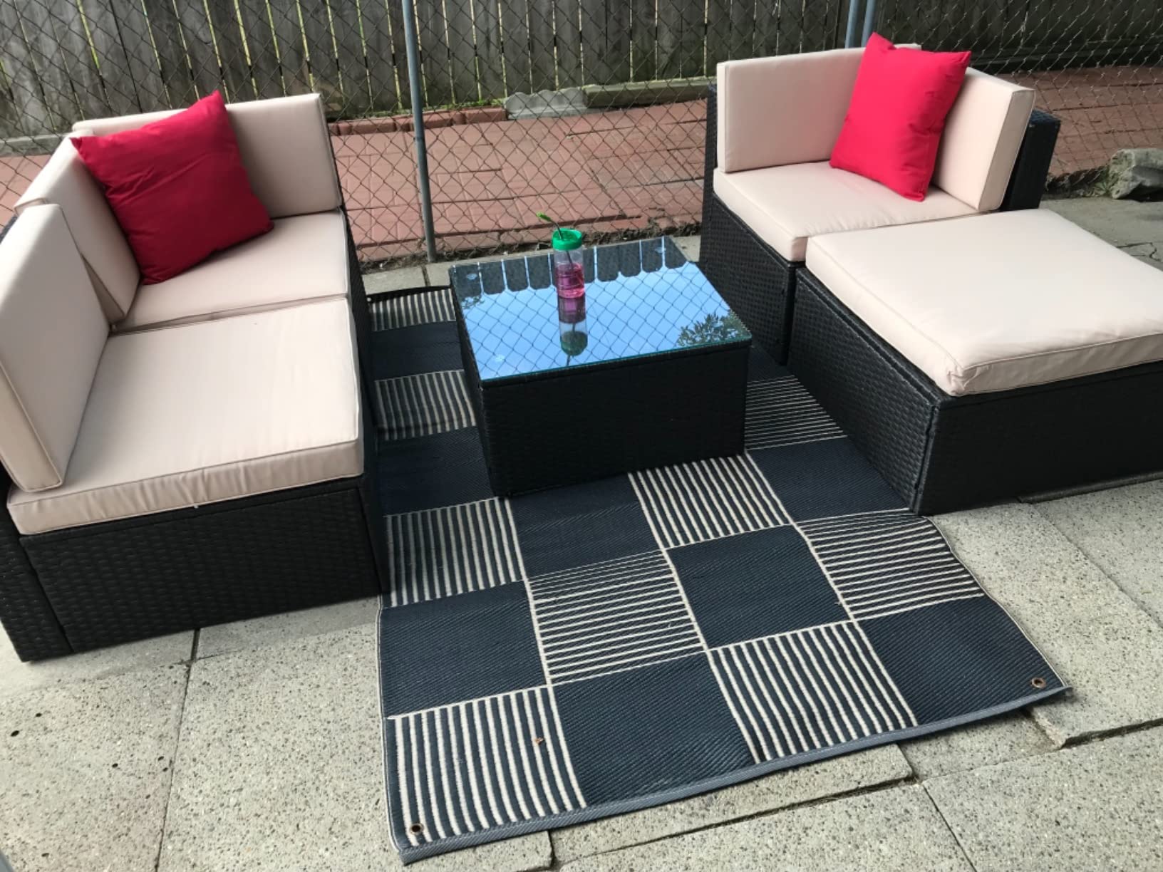 Devoko 5 Pieces Patio Furniture Sets Outdoor Sectional Patio Sofa customer photo 1