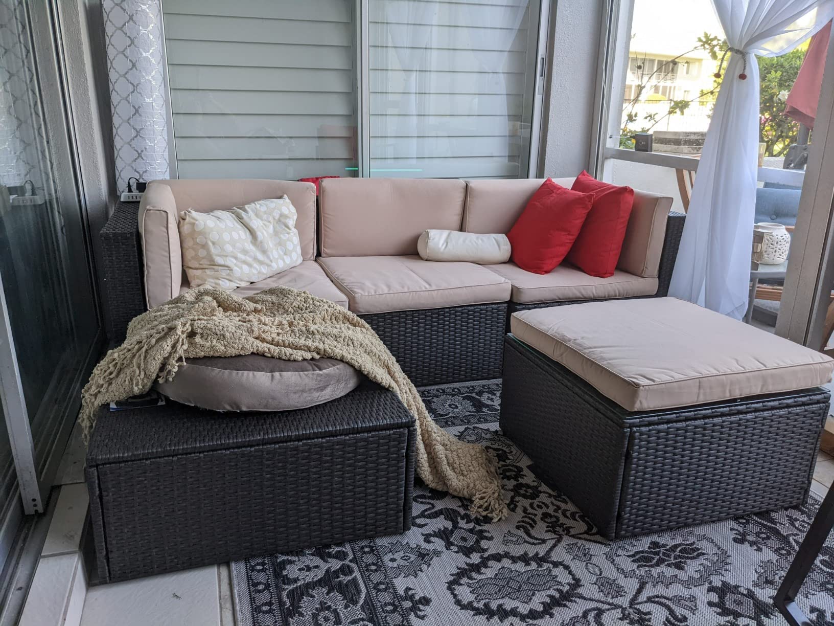 Devoko 5 Pieces Patio Furniture Sets Outdoor Sectional Patio Sofa customer photo 2