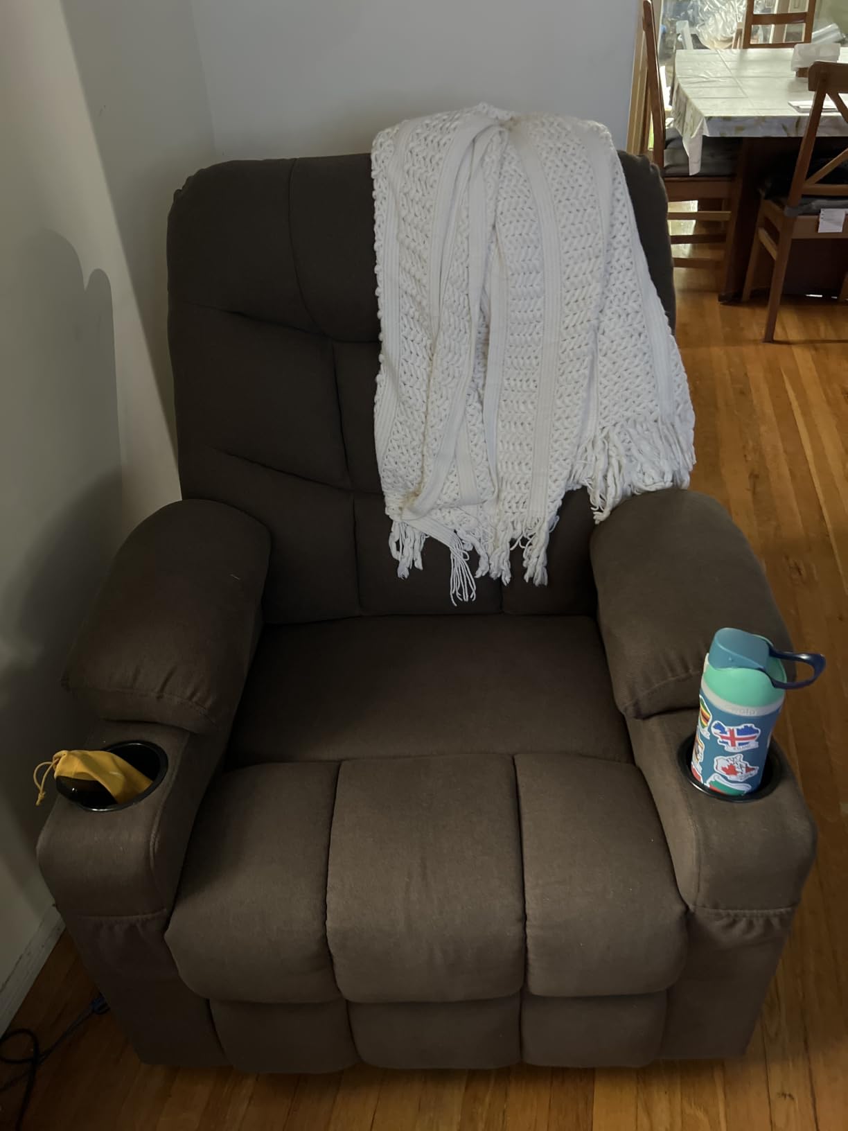 MCombo Power Lift Recliner Chair for Elderly, Fabric 7287 (Brown, Medium) customer photo 2