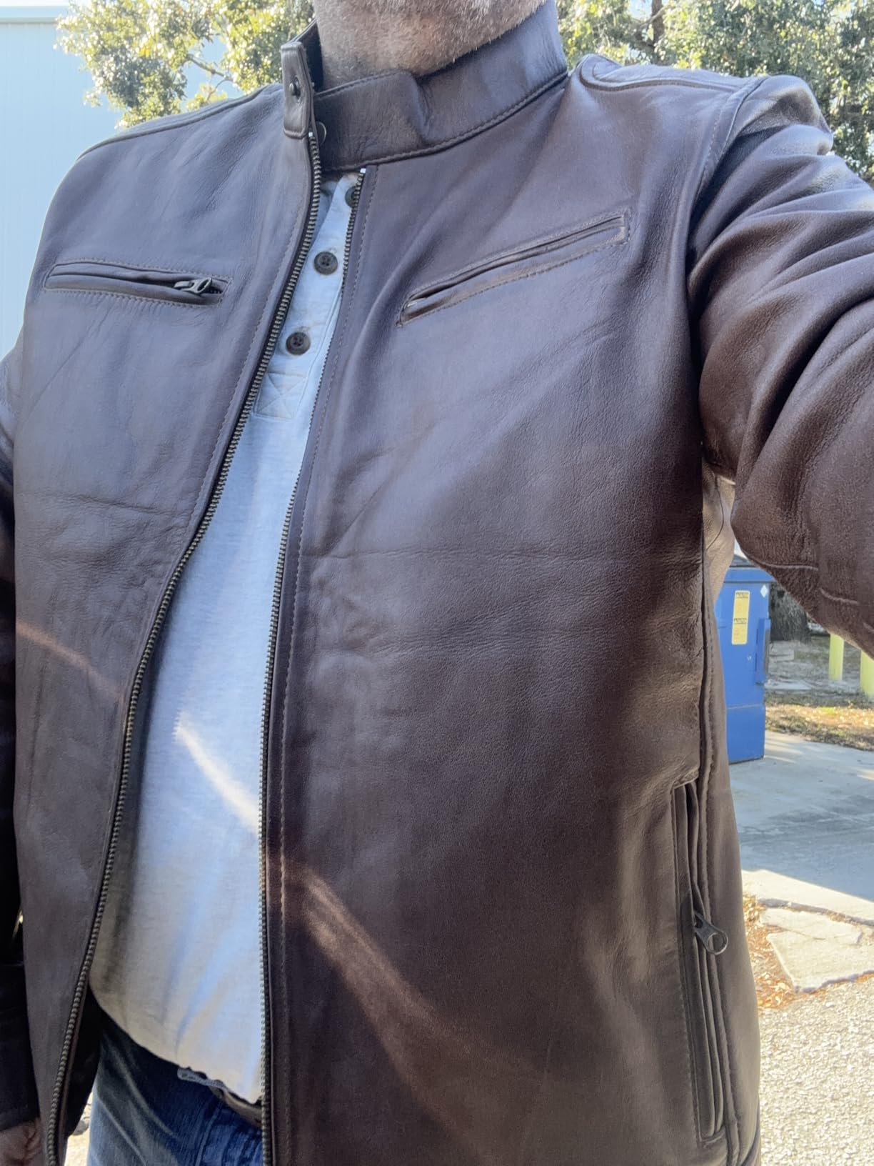Decrum Cafe Racer Real Lambskin Leather Jackets For Men Motorcyle Style customer photo 2