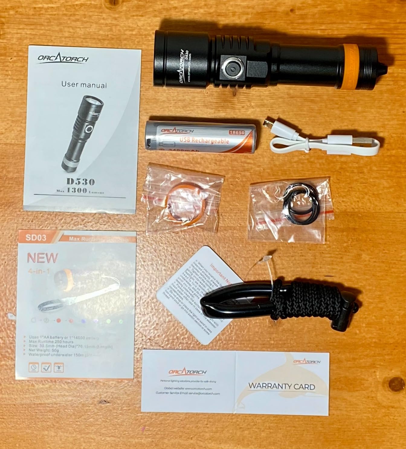 ORCATORCH D530 1500 Lumens Scuba Dive Light with 6500K Cold White Light customer photo 2