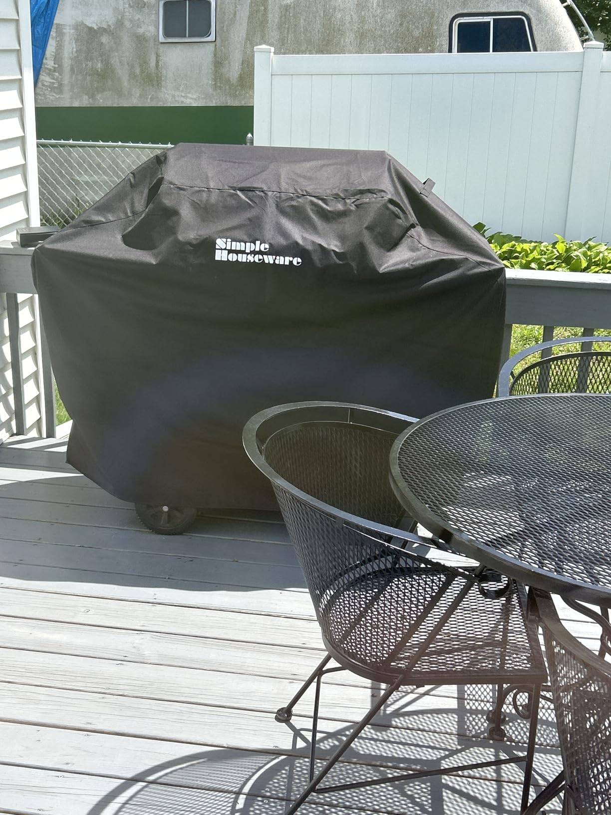 Simple Houseware 55 in. Heavy-Duty BBQ Gas Grill Cover, Waterproof | 600D Polyester, Fits 3-4 Burner, Weather-Resistant customer photo 1