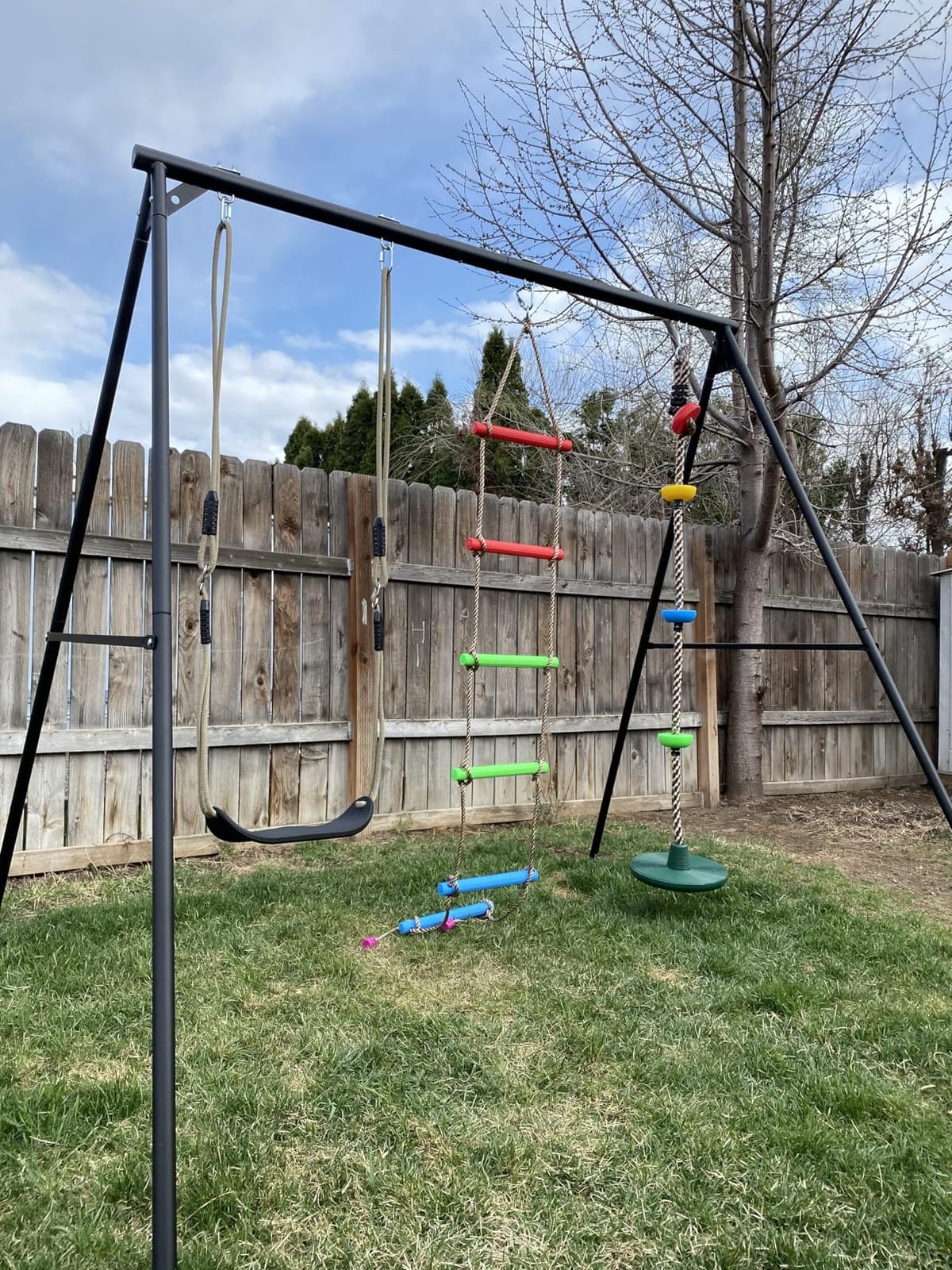 Rainbow Craft 6.6FT Ninja Rope Ladder, PP Material, Kids Obstacle Course customer photo 1