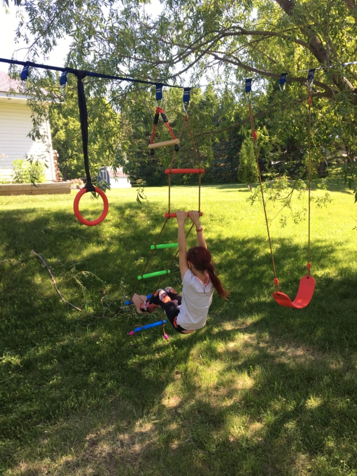 Rainbow Craft 6.6FT Ninja Rope Ladder, PP Material, Kids Obstacle Course customer photo 2