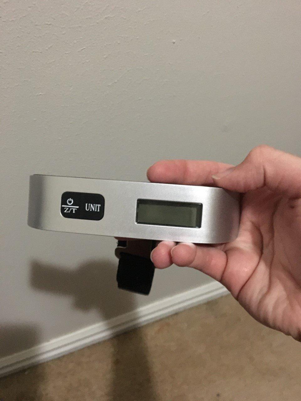 Digital Hanging Luggage Scale with Backlit for Travel, Portable Handheld Suitcase Weight Scale with Hook, 110 Pounds, Battery Included customer photo 2