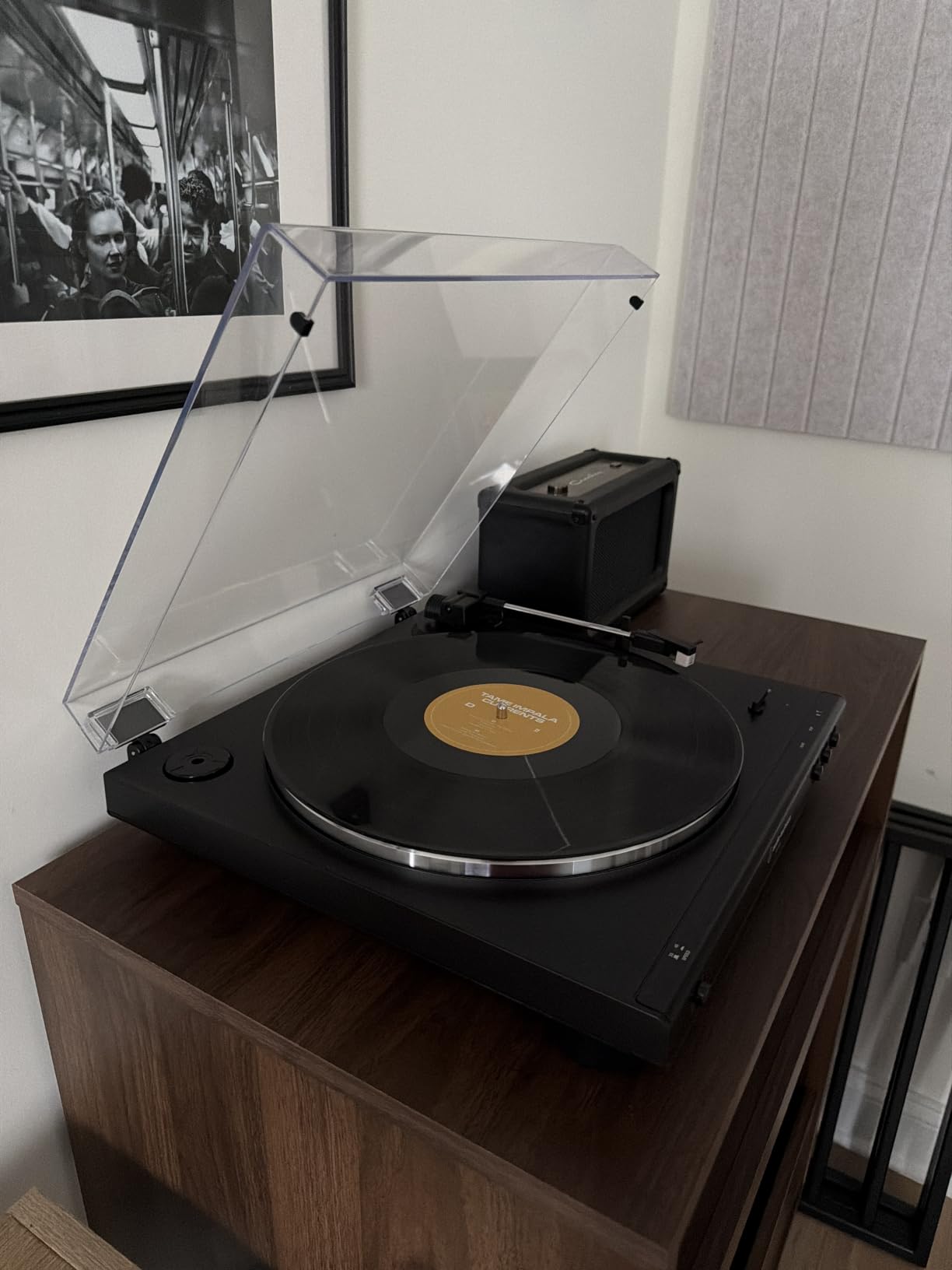 Audio-Technica AT-LP60X-BK Fully Automatic Belt-Drive Stereo Turntable, Black, Hi-Fidelity, Plays 33-1/3 and 45 RPM Vinyl Records, Dust Cover, Anti-Resonance, Die-Cast Aluminum Platter customer photo 1